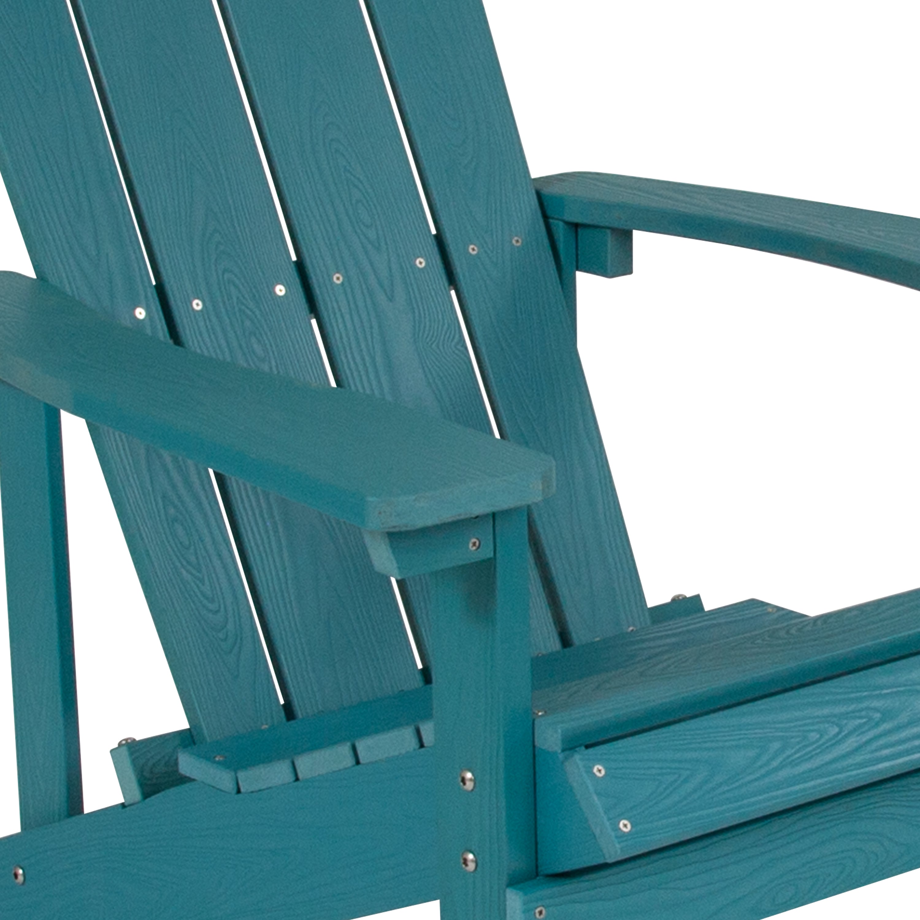Charlestown Commercial All-Weather Poly Resin Wood Adirondack Chair in Sea Foam
