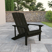 Charlestown Commercial All-Weather Poly Resin Wood Adirondack Chair in Slate Gray