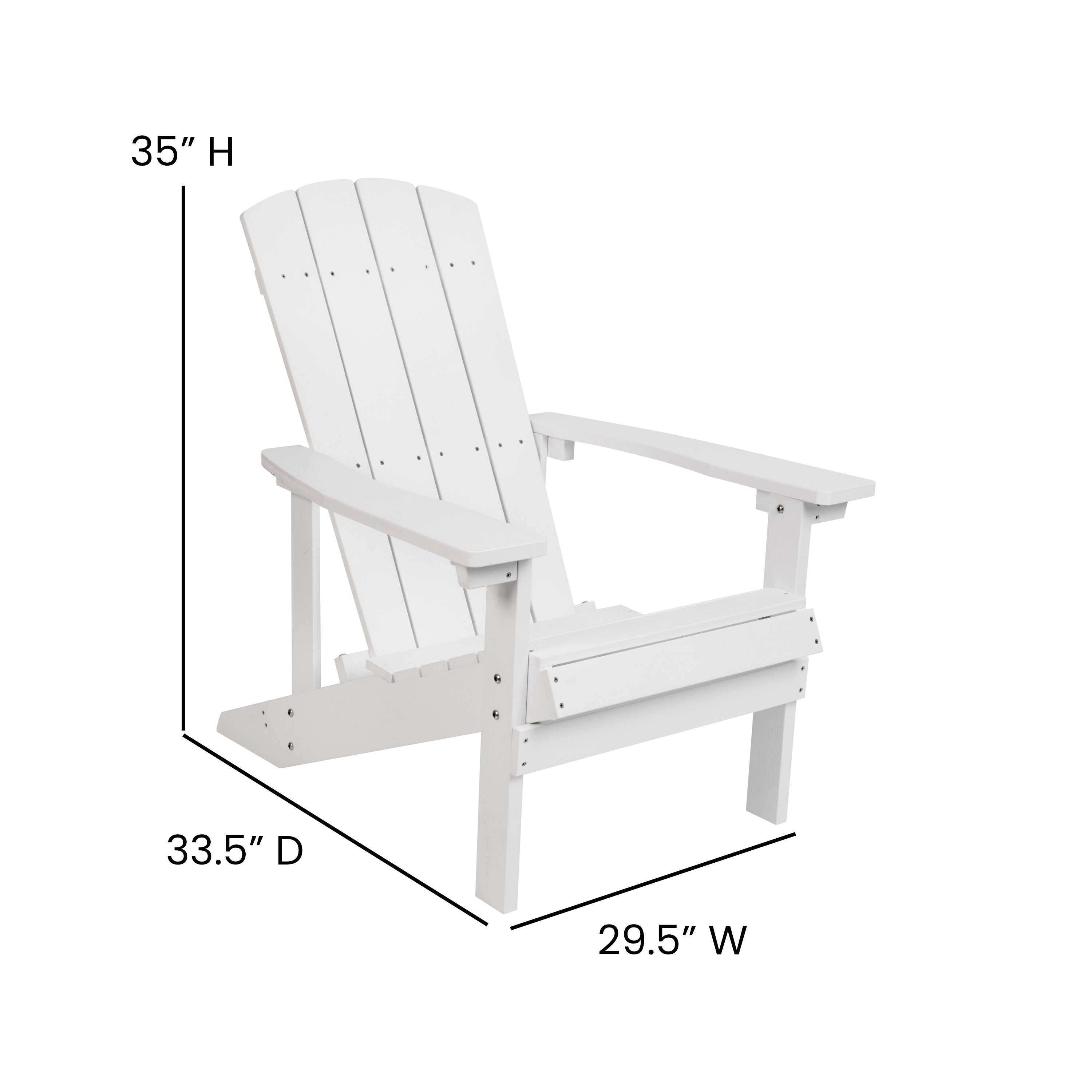 3 Piece Charlestown Commercial White Poly Resin Wood Adirondack Chair Set with Fire Pit - Star and Moon Fire Pit with Mesh Cover