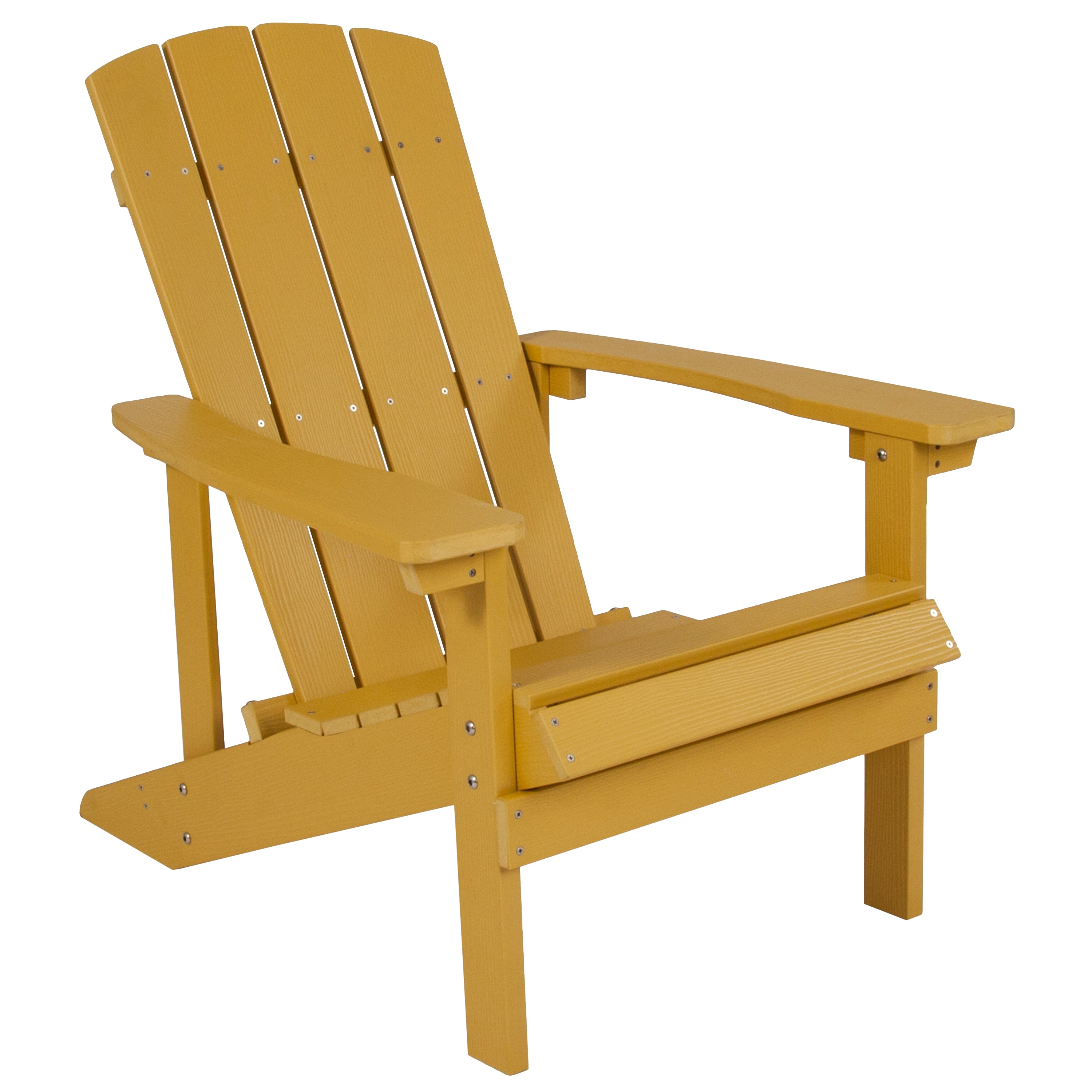 3 Piece Charlestown Commercial Yellow Commercial Poly Resin Wood Adirondack Chair Set with Fire Pit - Star and Moon Fire Pit with Mesh Cover