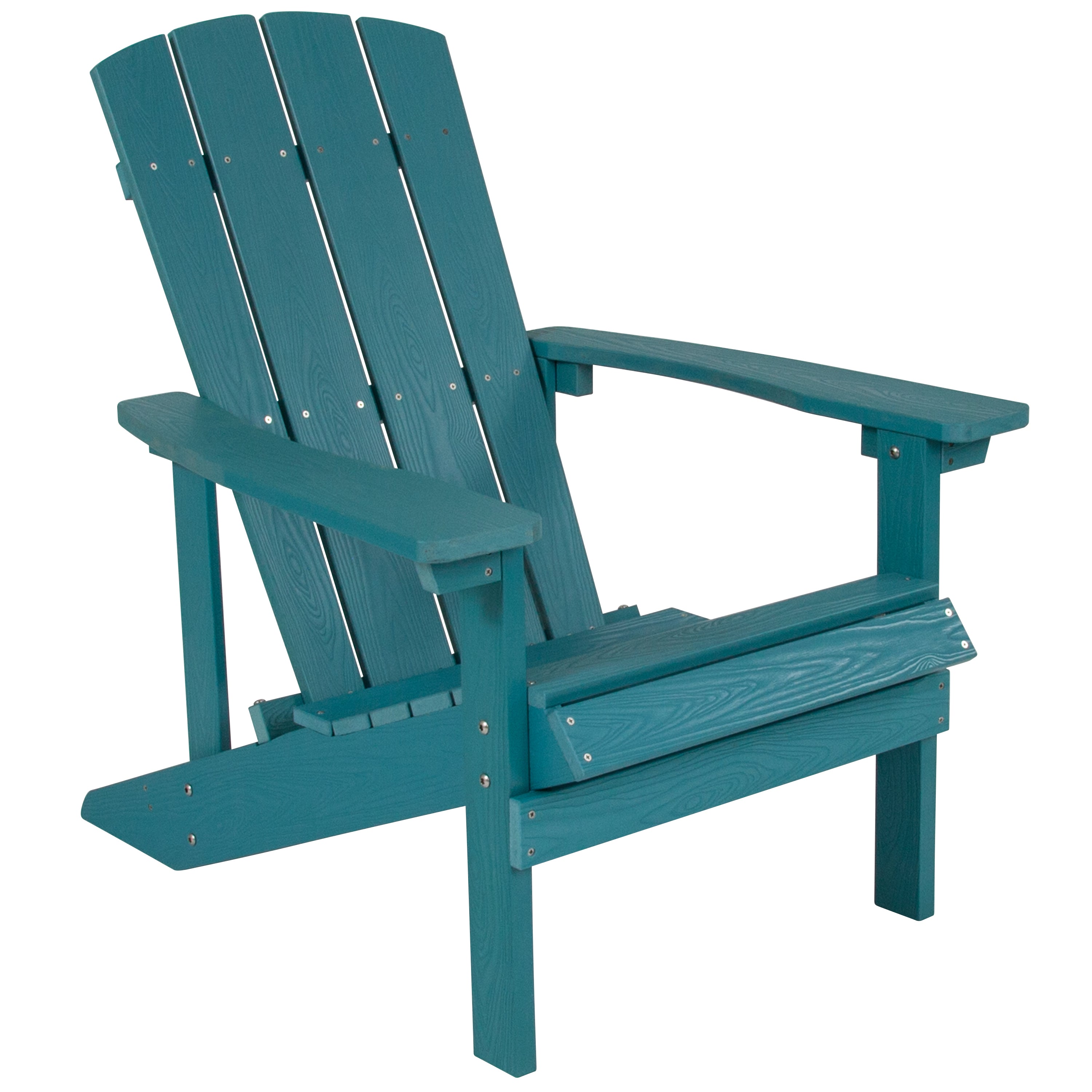 5 Piece Charlestown Commercial Sea Foam Poly Resin Wood Adirondack Chair Set with Fire Pit - Star and Moon Fire Pit with Mesh Cover