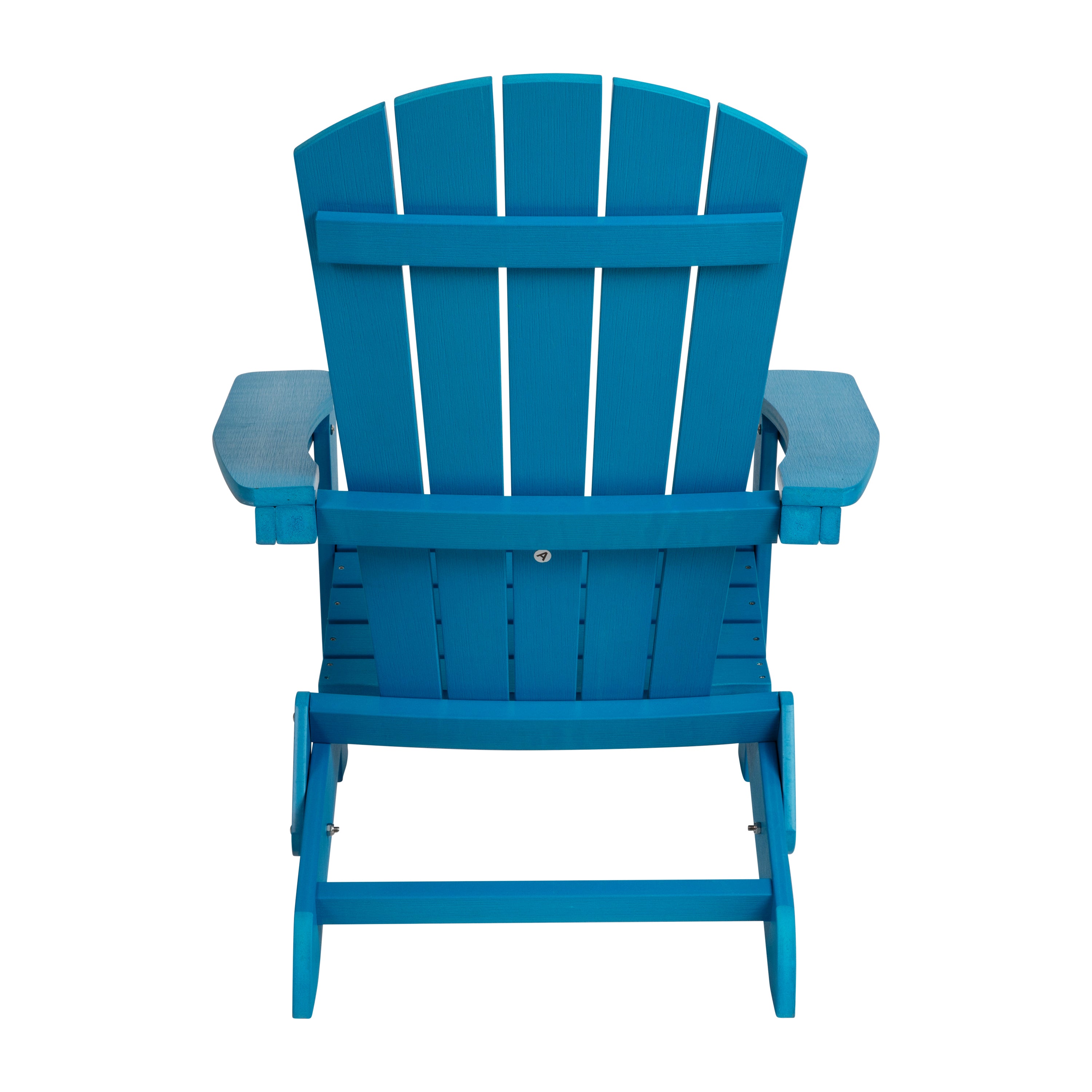 Charlestown Commercial All-Weather Poly Resin Indoor/Outdoor Folding Adirondack Chair in Blue