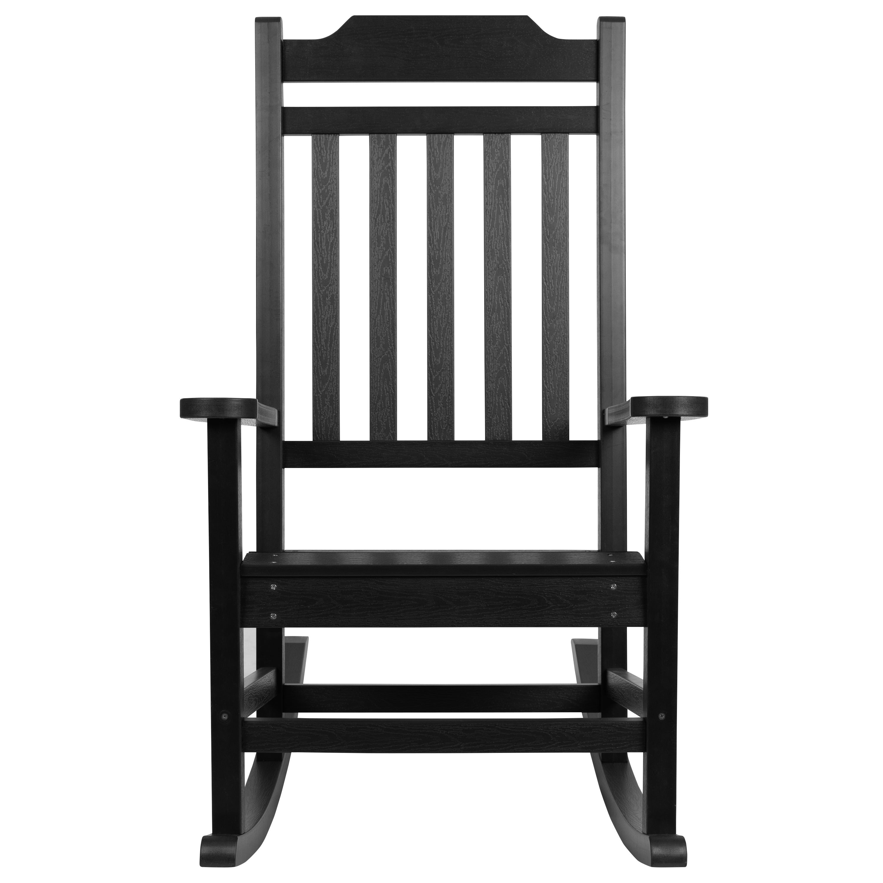 Winston All-Weather Poly Resin Rocking Chair in Black