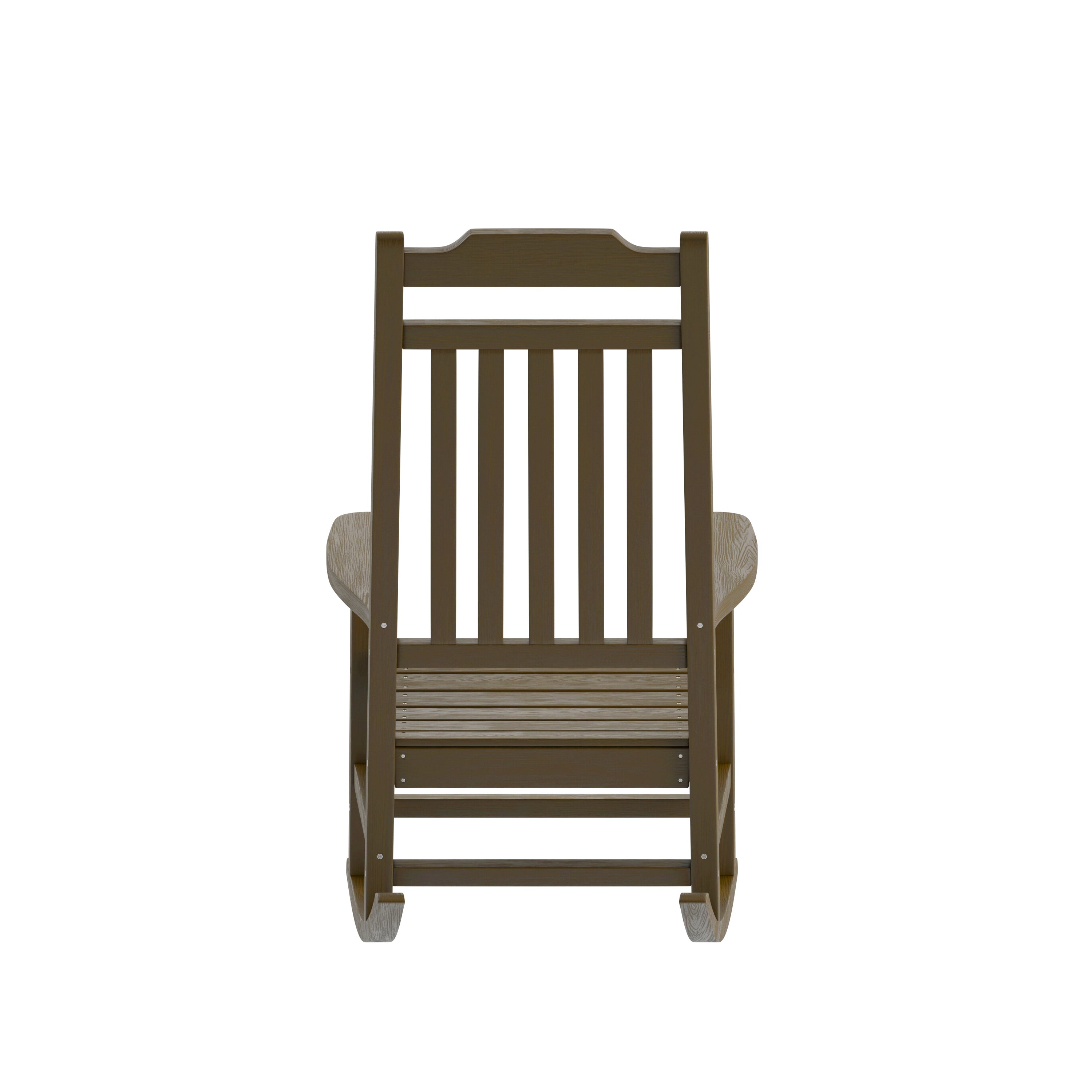 Winston All-Weather Poly Resin Rocking Chair in Mahogany