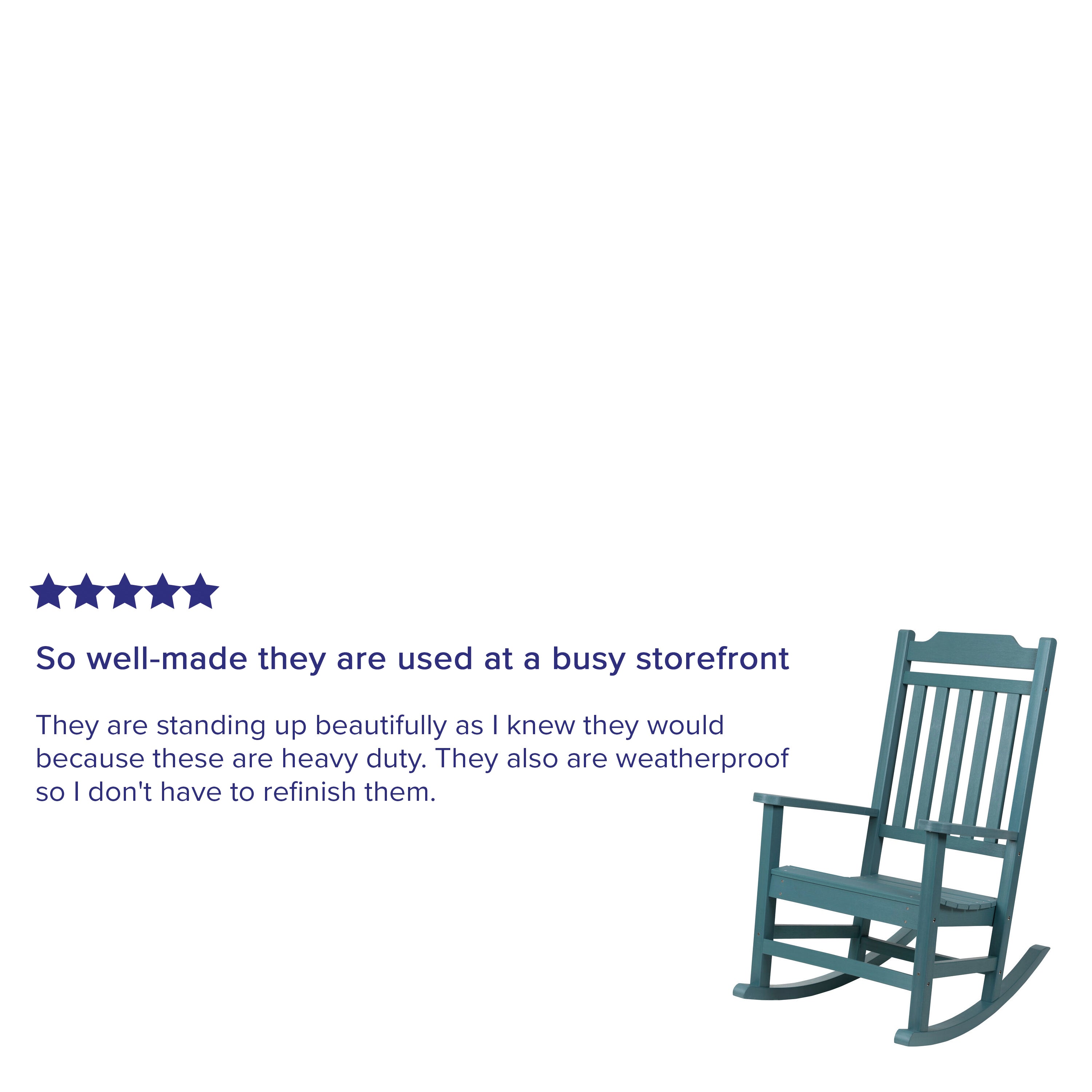 Winston All-Weather Poly Resin Rocking Chair in Teal