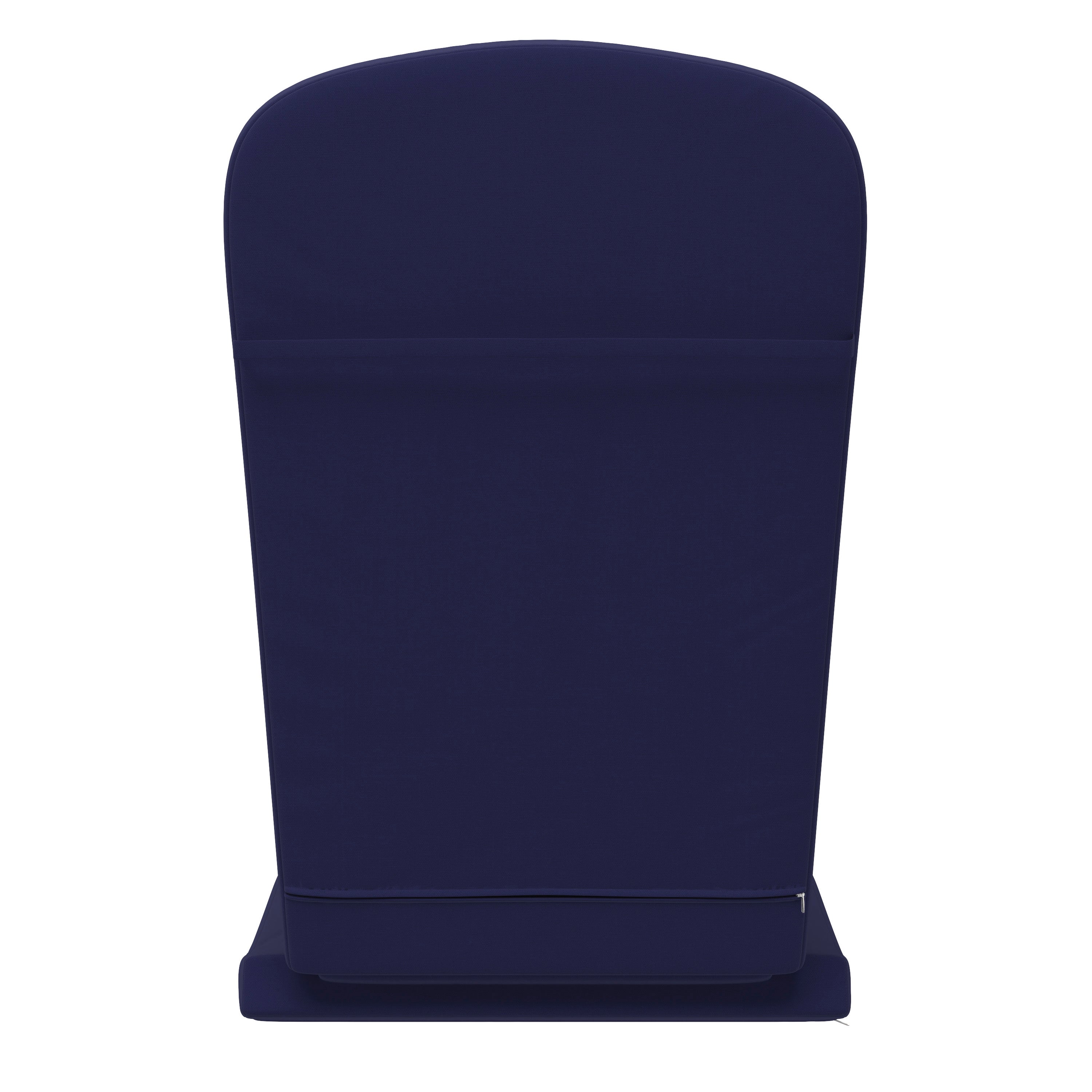 Charlestown Set of 2 All Weather Indoor/Outdoor High Back Adirondack Chair Cushions, Patio Furniture Replacement Cushions - Blue