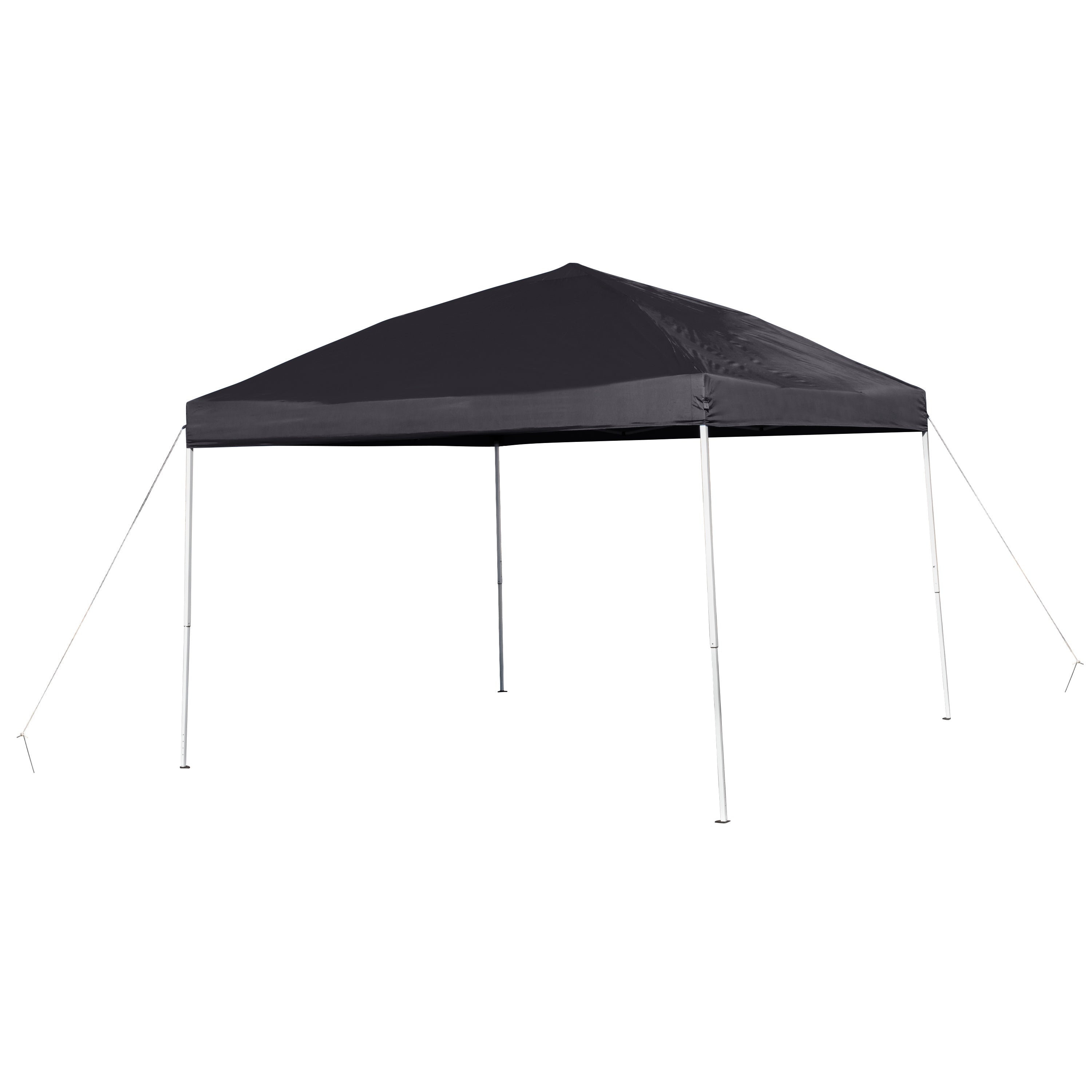 Harris 10'x10' Black Outdoor Pop Up Event Slanted Leg Canopy Tent with Carry Bag