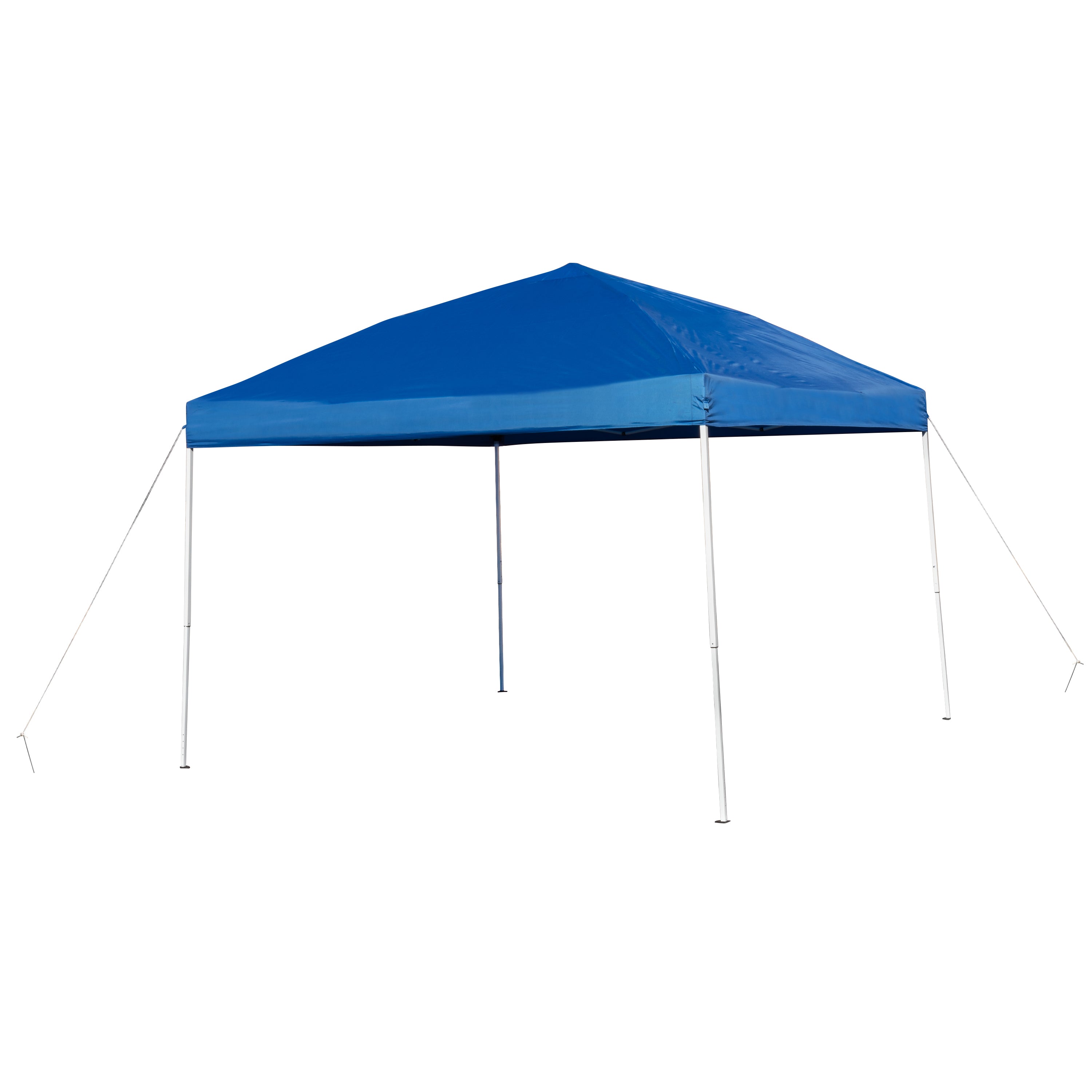 Knox 10'x10' Blue Pop Up Event Canopy Tent with Carry Bag and Folding Bench Set - Portable Tailgate, Camping, Event Set