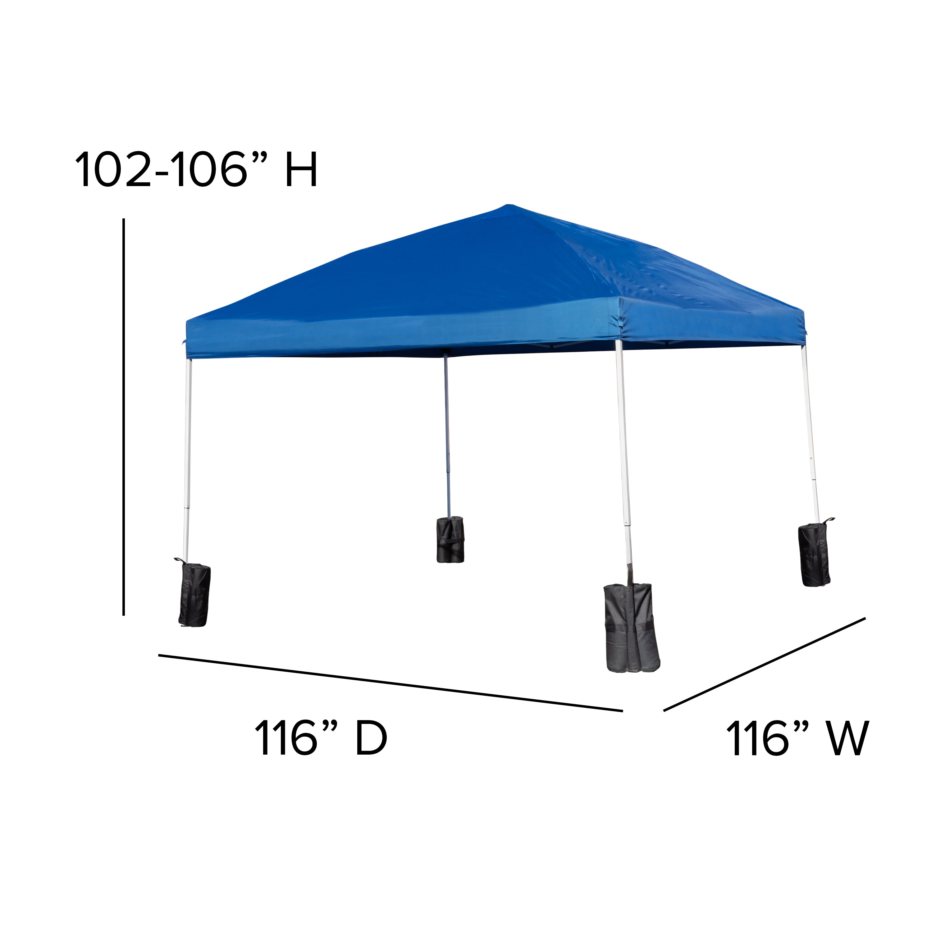 Harris 10'x10'BluePopUpEventCanopyTentwithWheeledCaseandFoldingBenchSet-PortableTailgate,Camping,EventSet