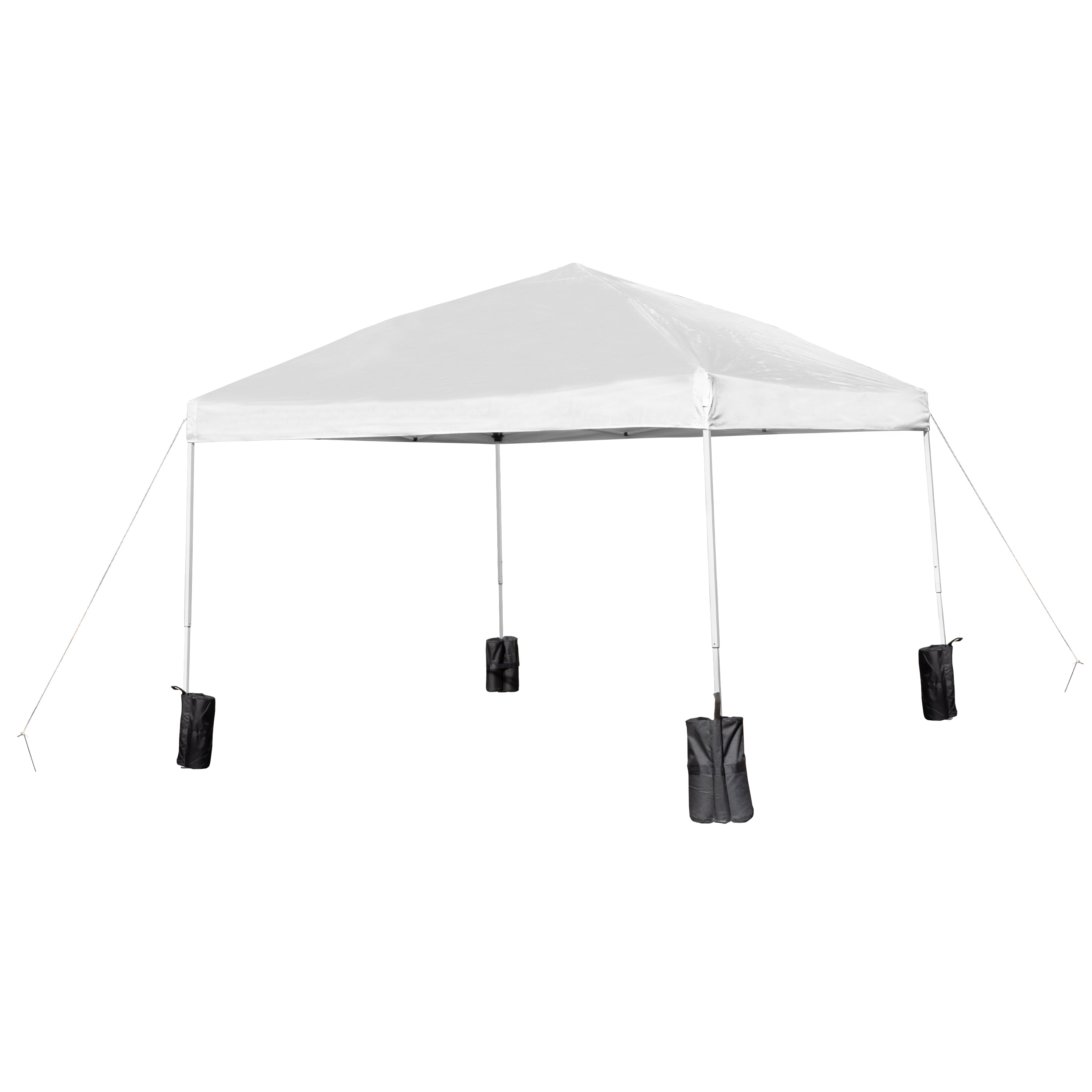 Harris 10'x10'WhitePopUpEventCanopyTentwithWheeledCaseandFoldingBenchSet-PortableTailgate,Camping,EventSet