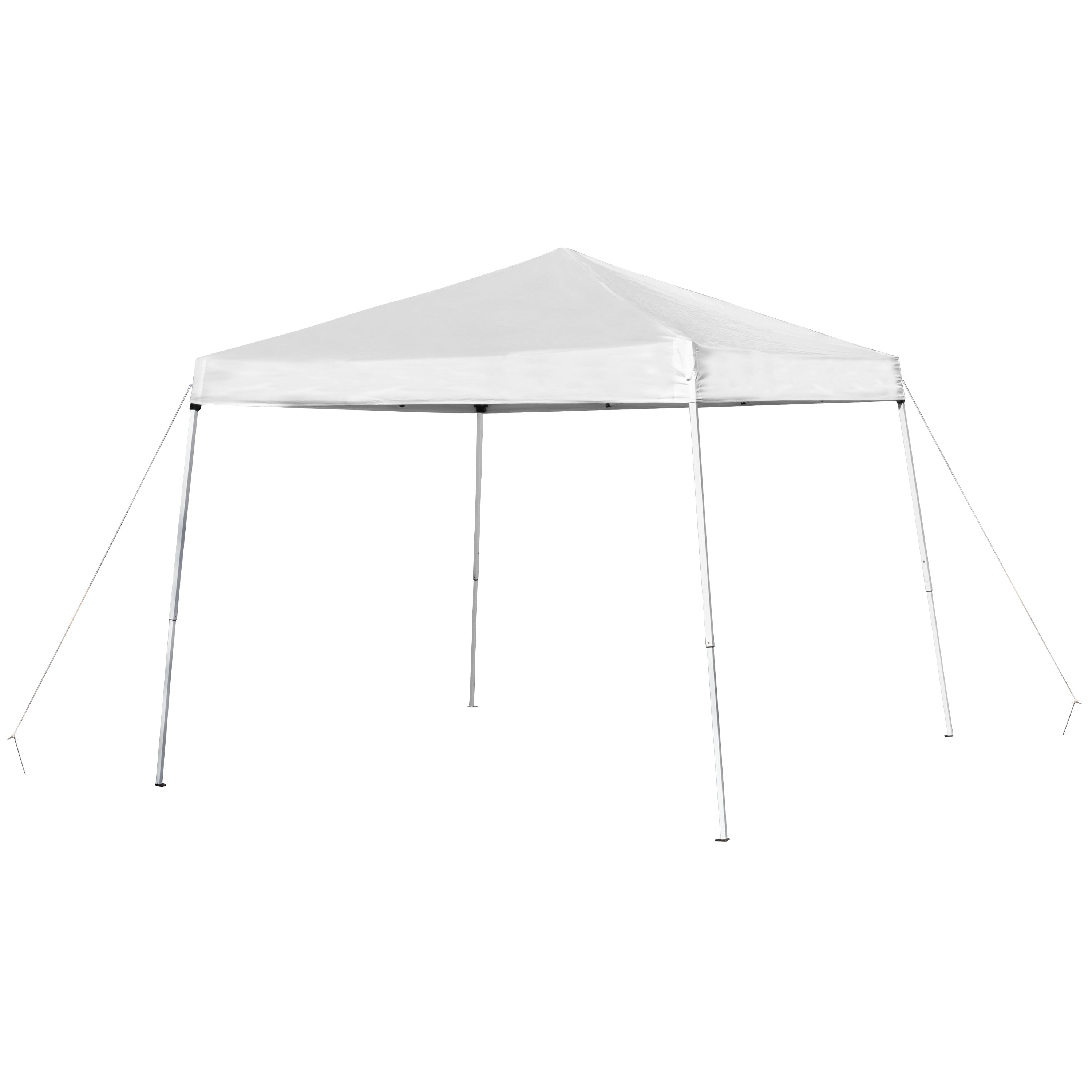 Kramer 8'x8' White Pop Up Event Canopy Tent with Carry Bag and Folding Bench Set - Portable Tailgate, Camping, Event Set