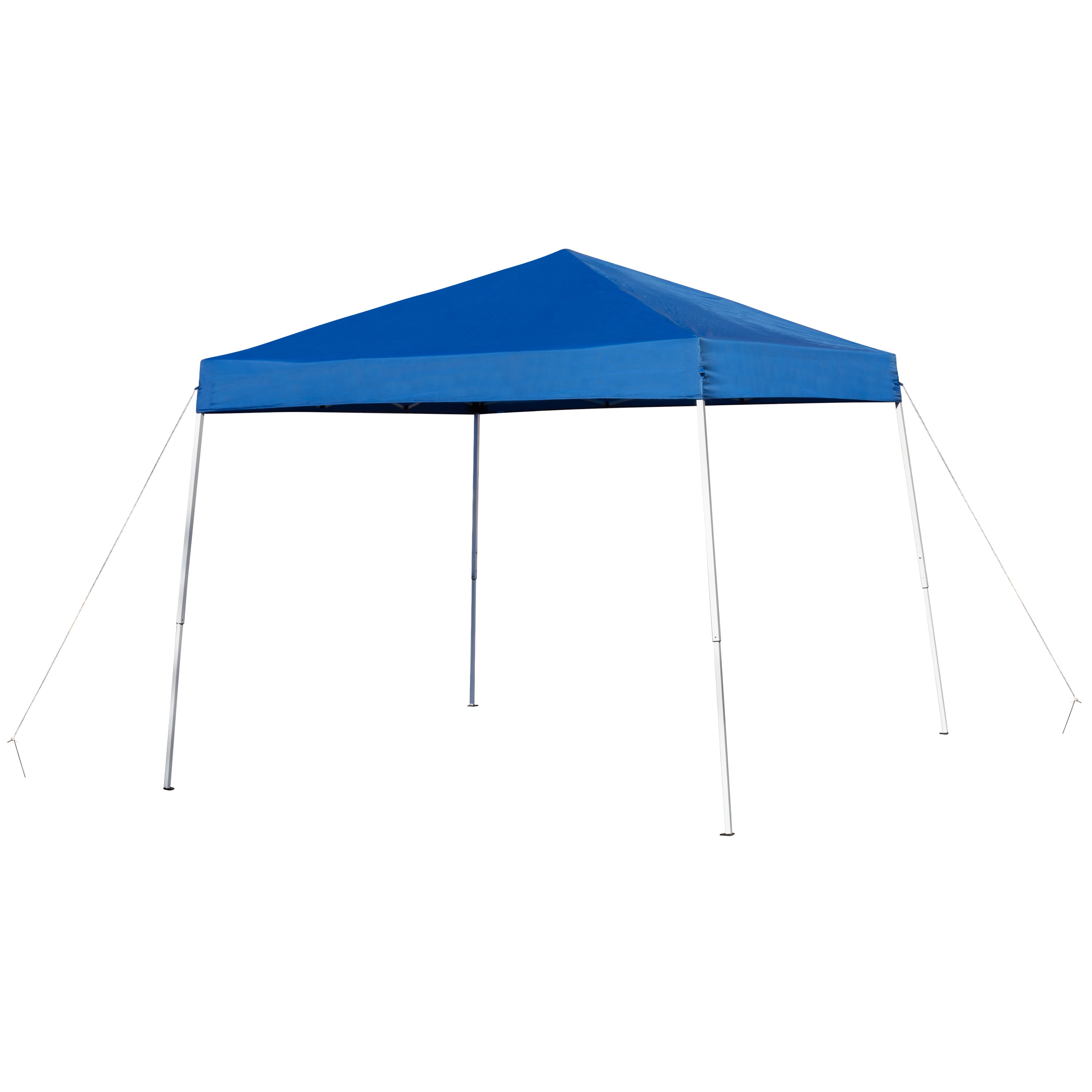 Otis 8'x8' Blue Pop Up Event Canopy Tent with Carry Bag and 6-Foot Bi-Fold Folding Table with Carrying Handle - Tailgate Tent Set