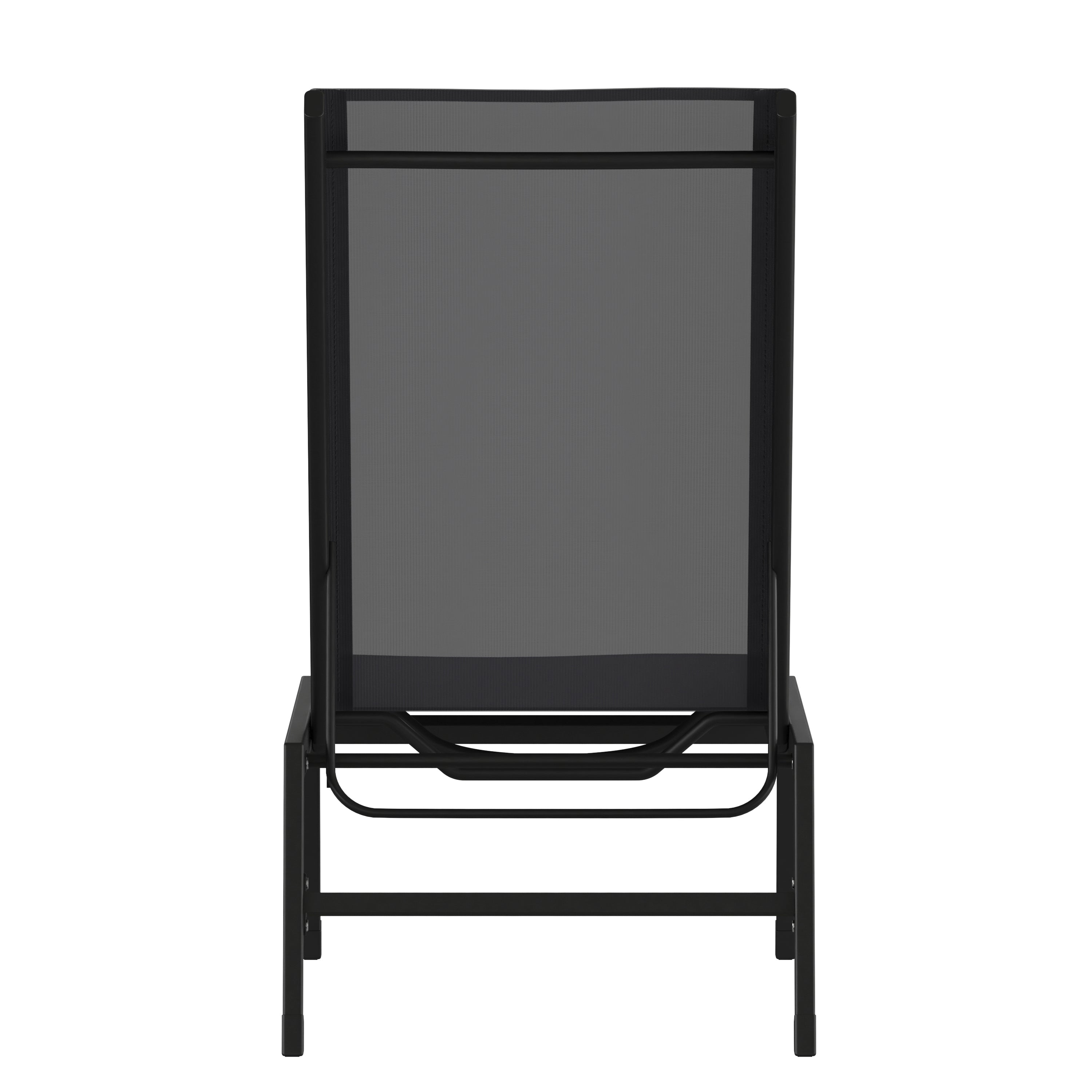 Brazos Adjustable Chaise Lounge Chair, Outdoor Five-Position Recliner, All Weather, Black/Black