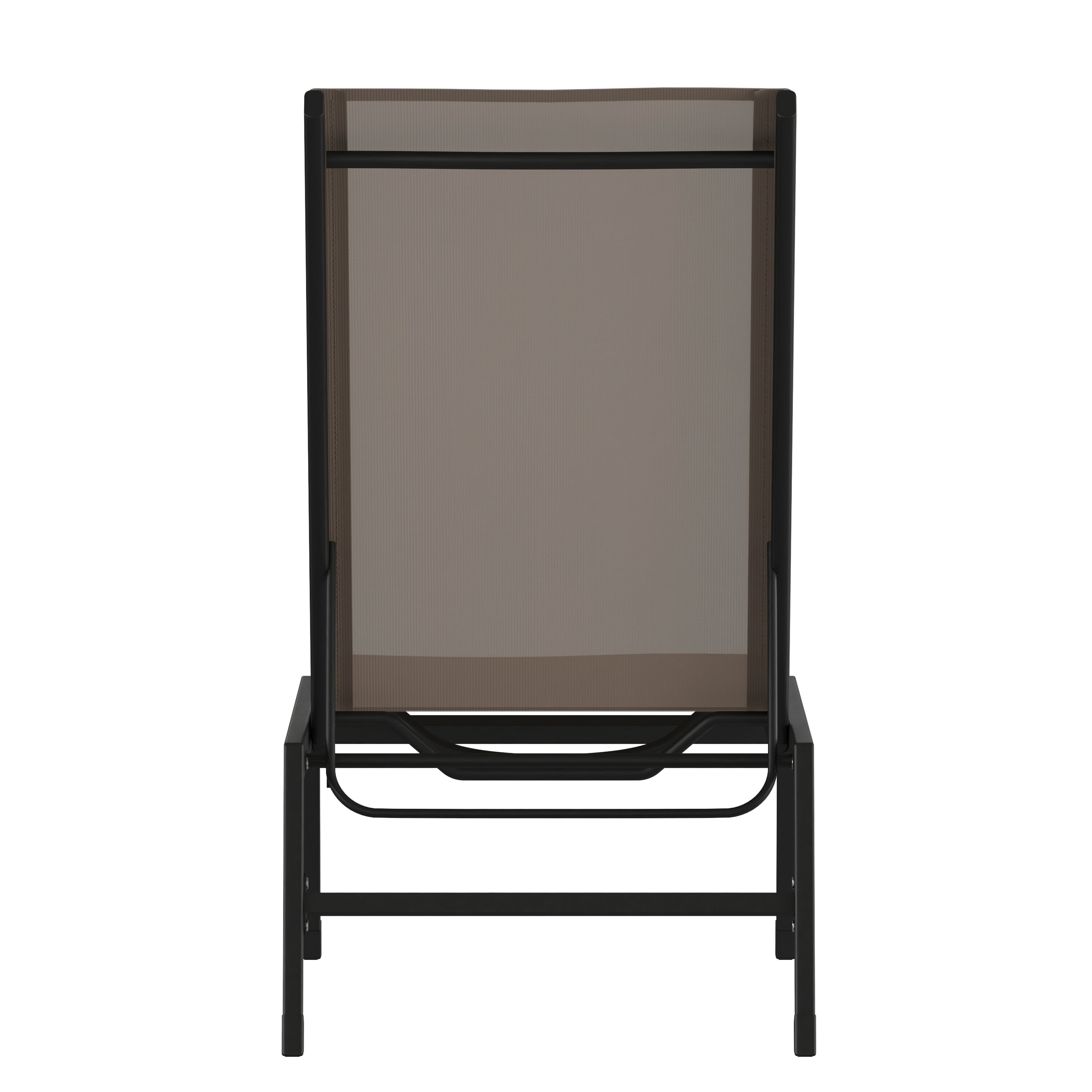 Brazos Adjustable Chaise Lounge Chair, Outdoor Five-Position Recliner, All Weather, Black/Brown