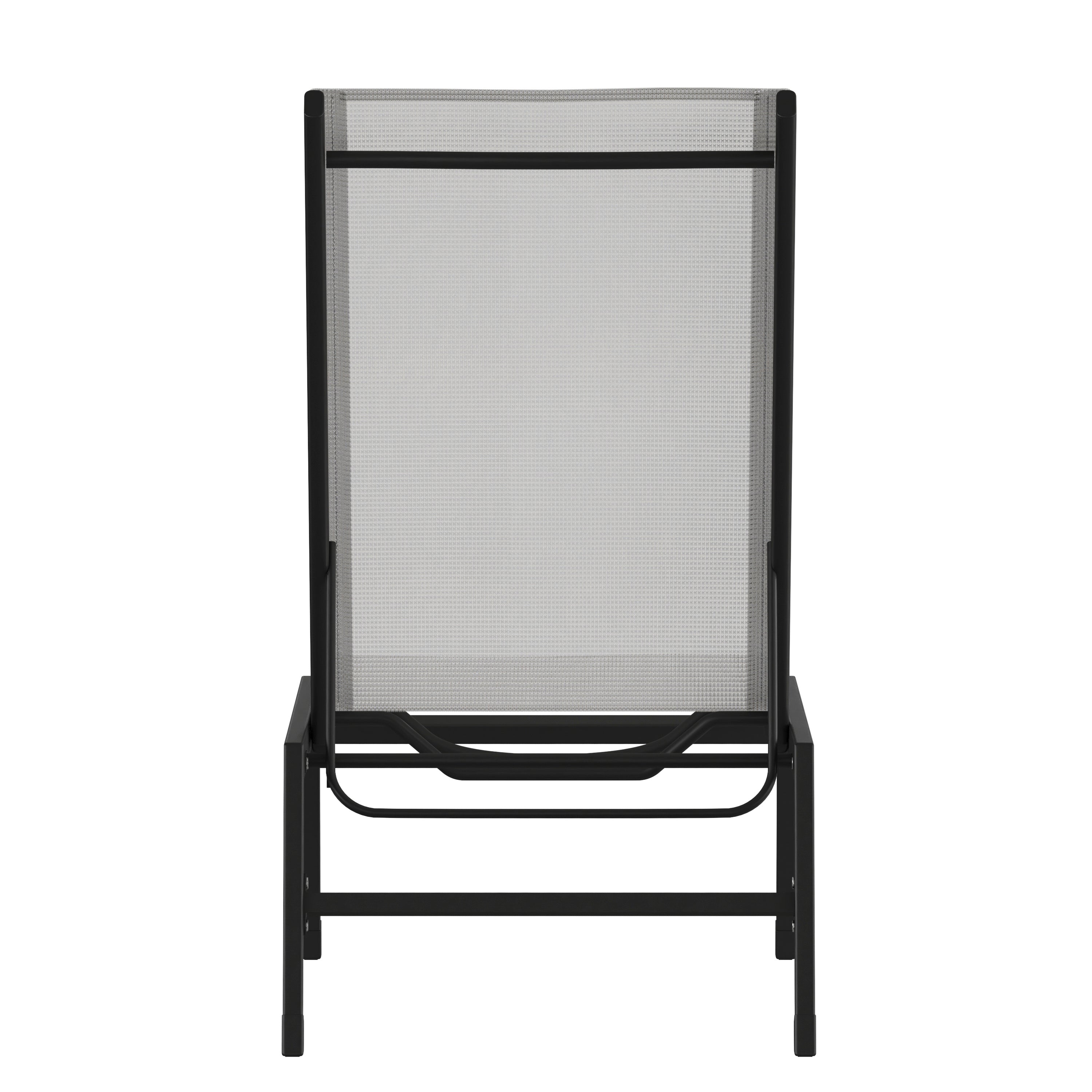 Brazos Adjustable Chaise Lounge Chair, Outdoor Five-Position Recliner, All Weather, Black/Gray