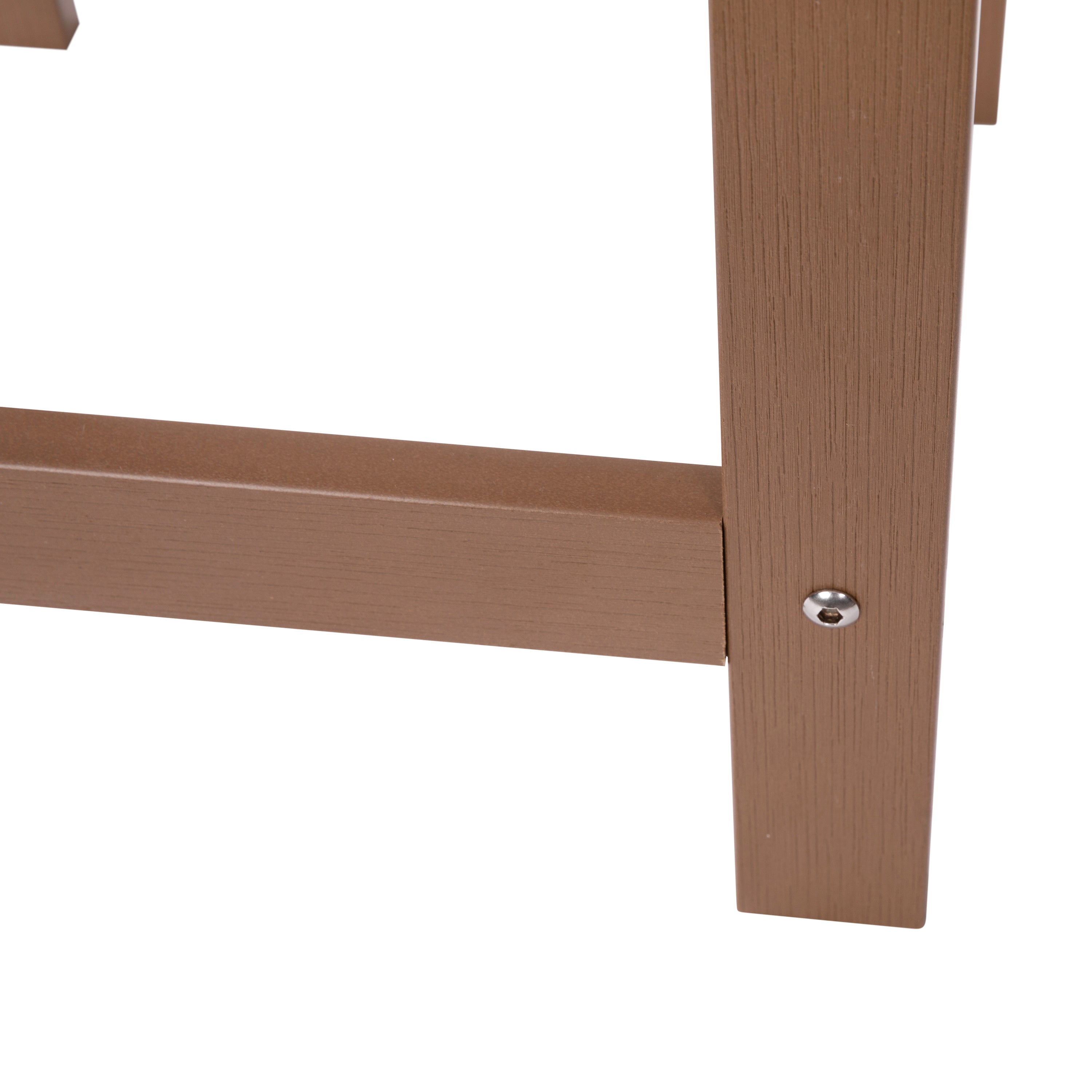 Charlestown All-Weather Poly Resin Wood Commercial Grade Adirondack Side Table in Natural Cedar