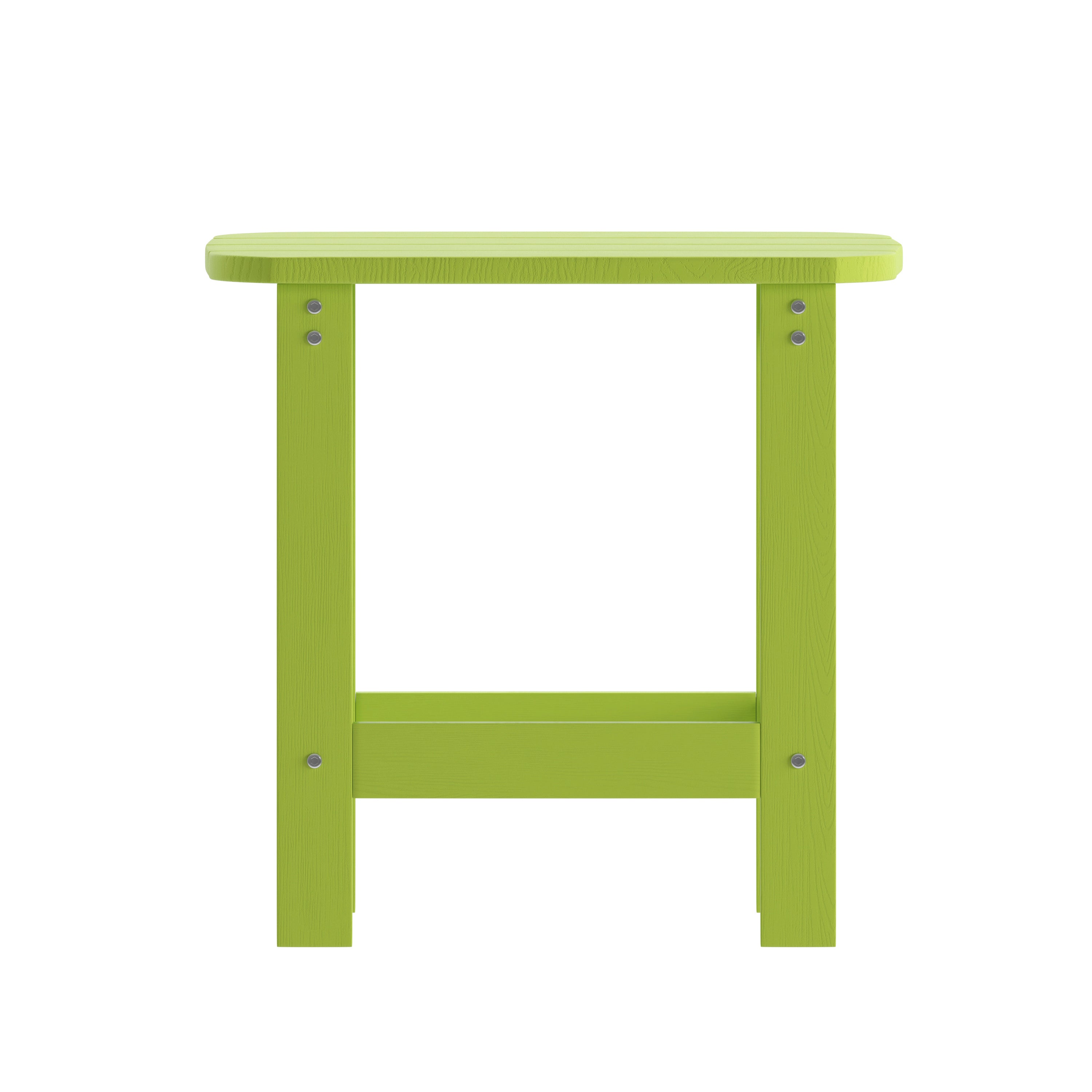 Charlestown Tiered Commercial Poly Resin Adirondack Side Table - Lime Green - All-Weather - Indoor/Outdoor
