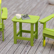 Charlestown Tiered Commercial Poly Resin Adirondack Side Table - Lime Green - All-Weather - Indoor/Outdoor