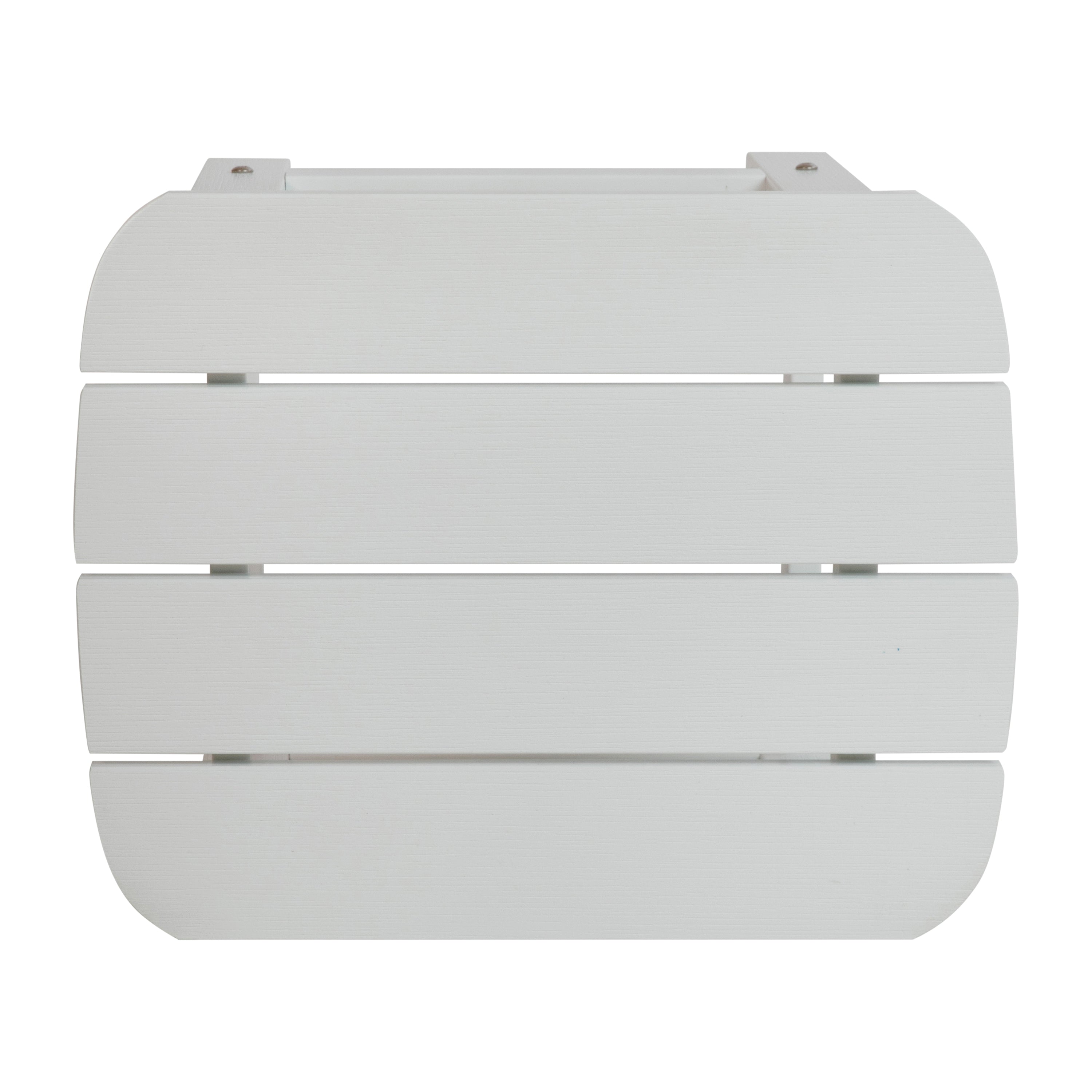 Charlestown All-Weather Poly Resin Wood Commercial Grade Adirondack Side Table in White