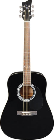Jay Turser JJ43-PAK-BK-A Jay Jr Series 3/4 Size Dreadnought Acoustic Guitar Pack, Black