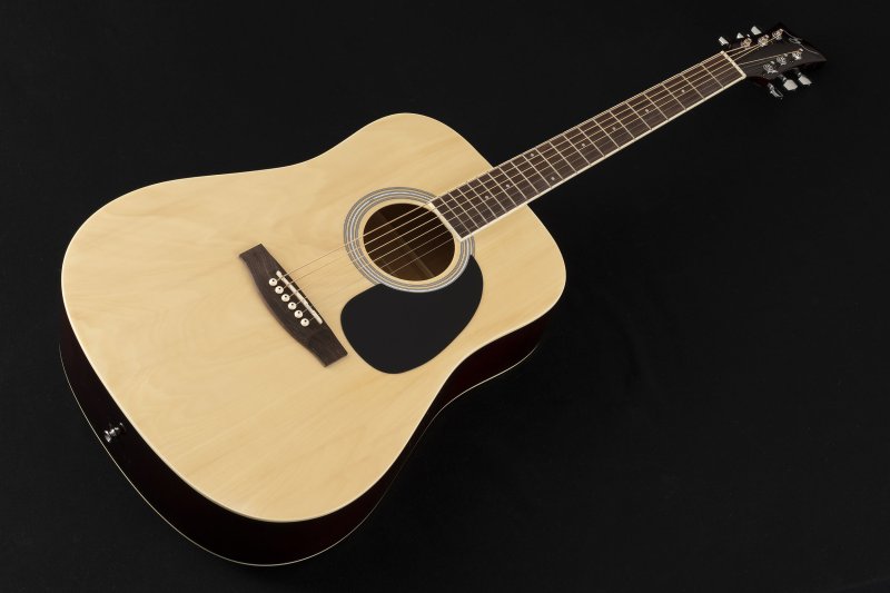 Jay Turser JJ45-N-A Jay Jr Series Dreadnought Acoustic Guitar, Natural