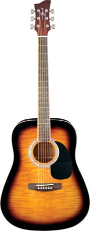 Jay Turser JJ45F-TSB-A Jay-J 45F Series Dreadnought Acoustic Guitar, Tobacco Sunburst