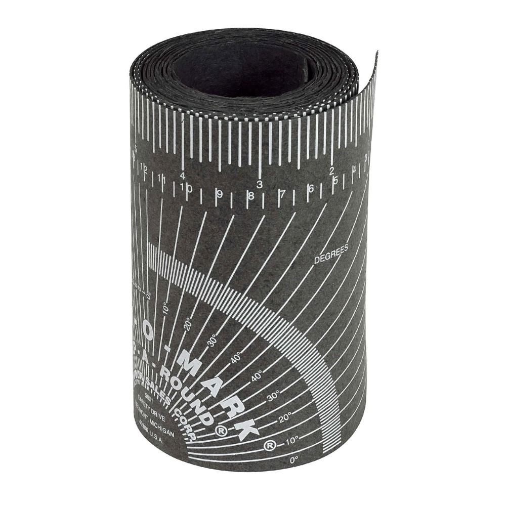 Ruler, Wrap-A-Round, Medium, 4 ft L, 3.88 Inch W, Black