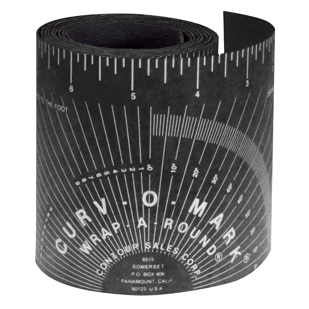 Ruler, Wrap-A-Round, Large, 6 ft L, 3.88 Inch W, Black