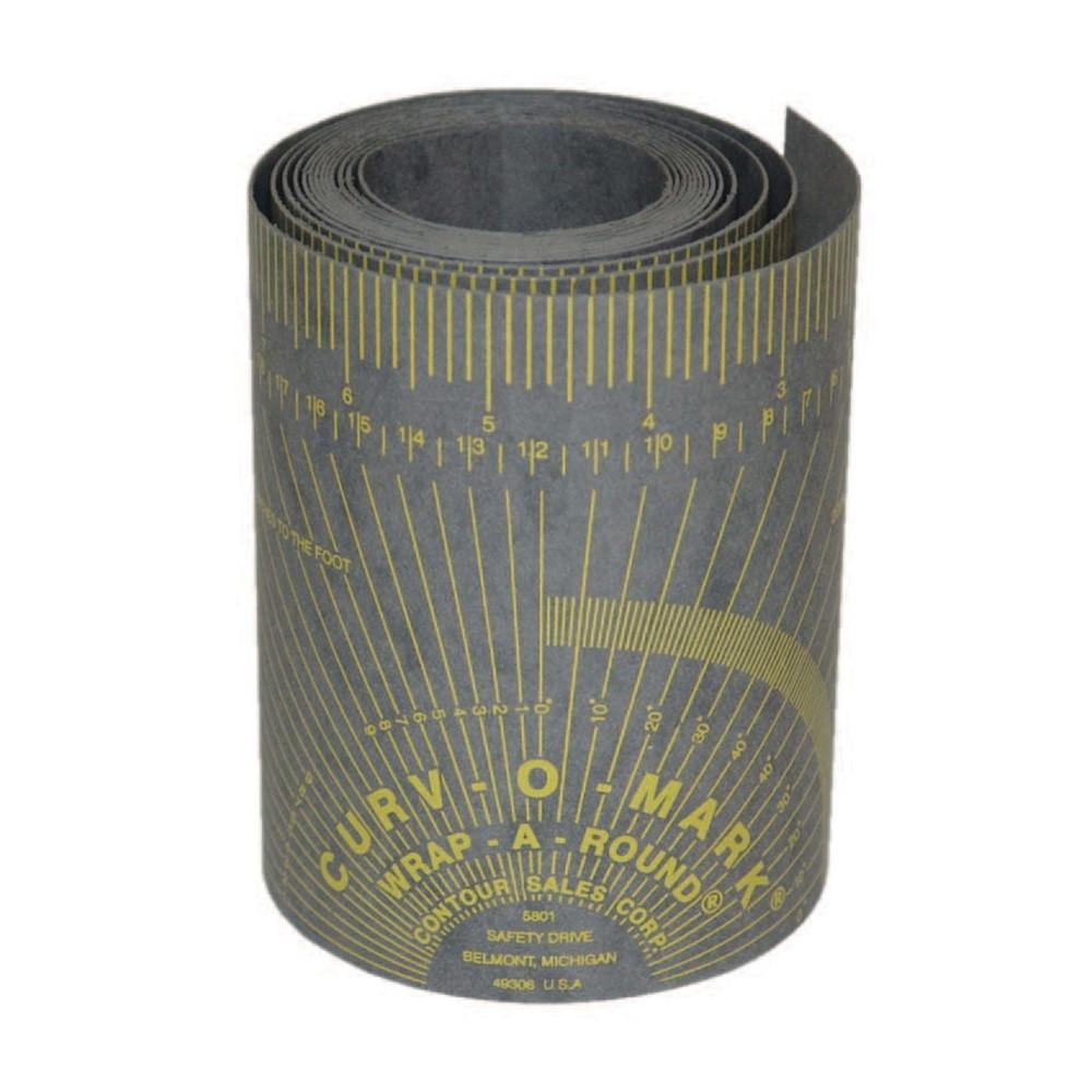 Ruler, Wrap-A-Round, X-Large, 7 ft L, 5 Inch W, Gray