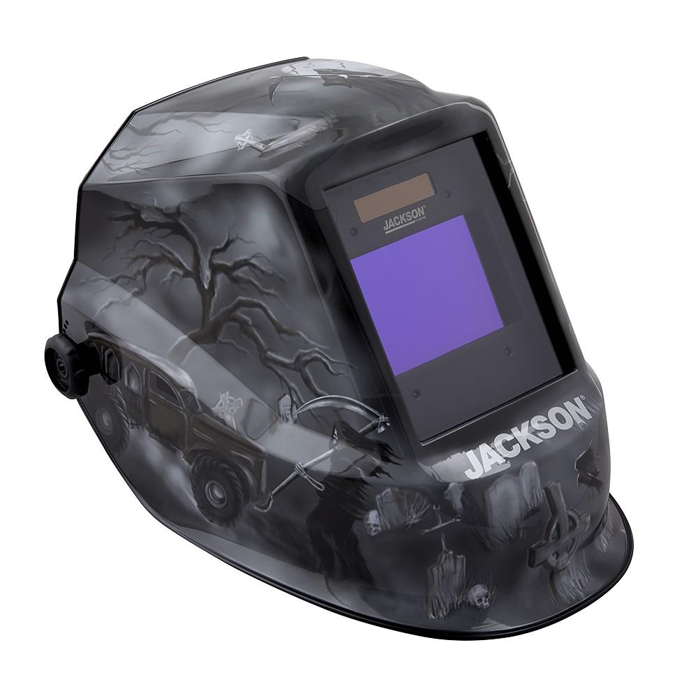 Welding Helmet, 6 Feet Under, ADF, Black|Gray|White Plaid