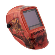Welding Helmet, Hellfire, ADF, Red|Black