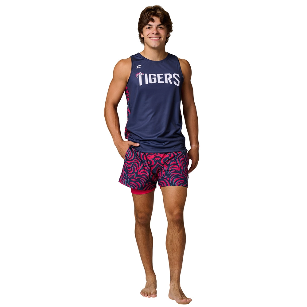 JUICE Stretch Woven Short with Liner - Stretch Woven/Ice Compression - Adult - Extra-Large (Full-Dye, Premium cut-and-sew Sublimation. No Limitations!)