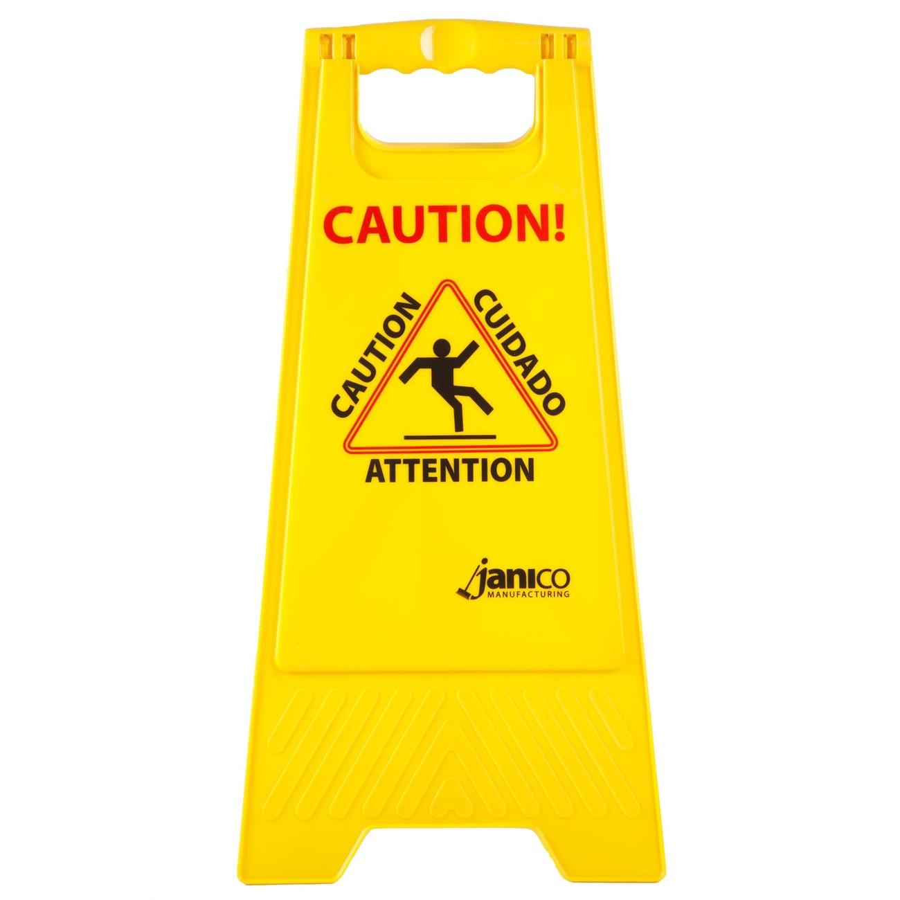 1070 Janico, Standard Wet Floor Sign, Yellow