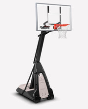 Spalding Basketball Ring, In-Ground Systems, THE BEAST®  60, 60" Glass, Alum Trim, 2 piece 5" Pole, Screw Jack