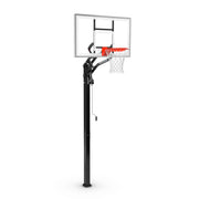Spalding Basketball Ring, In-Ground Systems, 54" Glass, Alum Trim, 2 piece 4" Pole, U-Turn Lift, Pro Image Rim