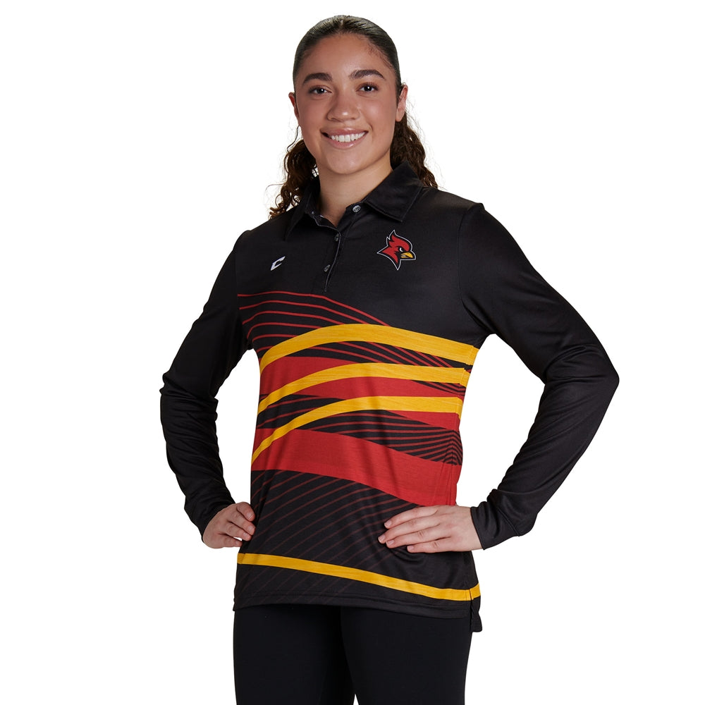 Juice Long Sleeve Polo - Womens - Large (Full-Dye, Premium cut-and-sew Sublimation. No Limitations!)