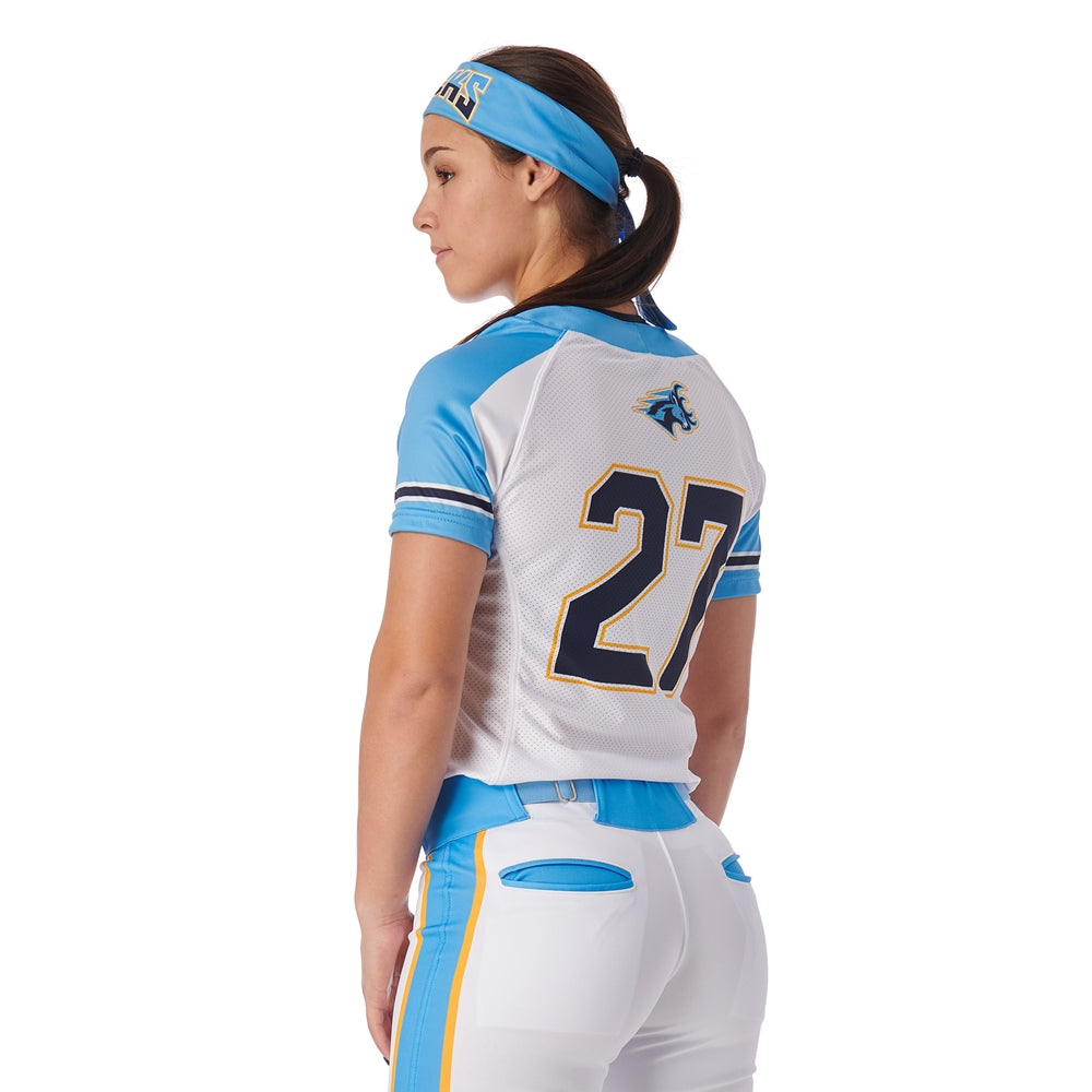 JUICE 2-Button Short Sleeve Jersey - Girls - Large - Z-Cloth / Pin-Dot Mesh (Full-Dye Sublimation)