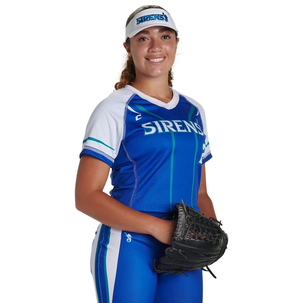 JUICE Single-Ply Reversible V-Neck Short Sleeve Jersey - Womens - Large (Full-Dye, Premium cut-and-sew Sublimation. No Limitations!)