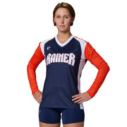 JUICE V-Neck Long Sleeve Shooter Shirt - Power Stretch - Girls - Extra-Large (Full-Dye, Premium cut-and-sew Sublimation. No Limitations!)