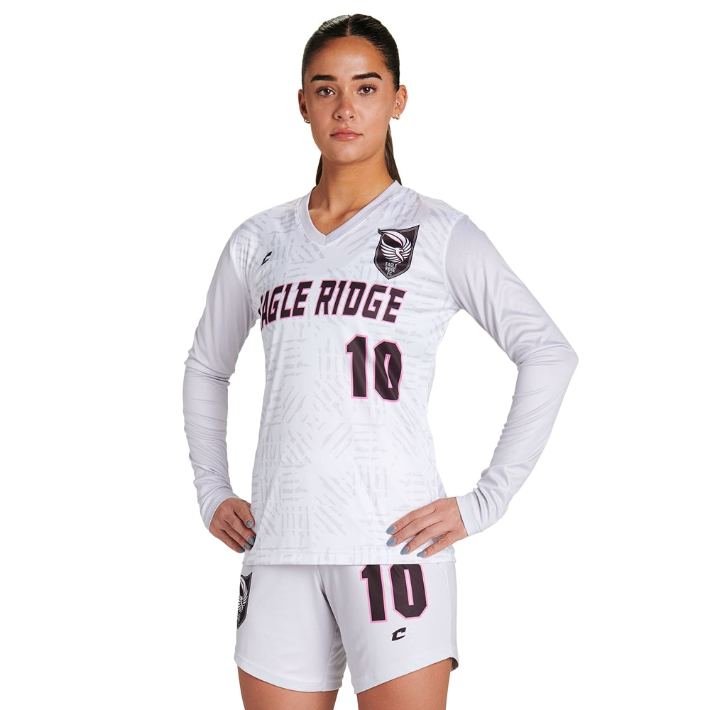 Juice V-Neck Long Sleeve Shooter Shirt - Girls - Extra-Large - Active Cloth (Full-Dye Sublimation)