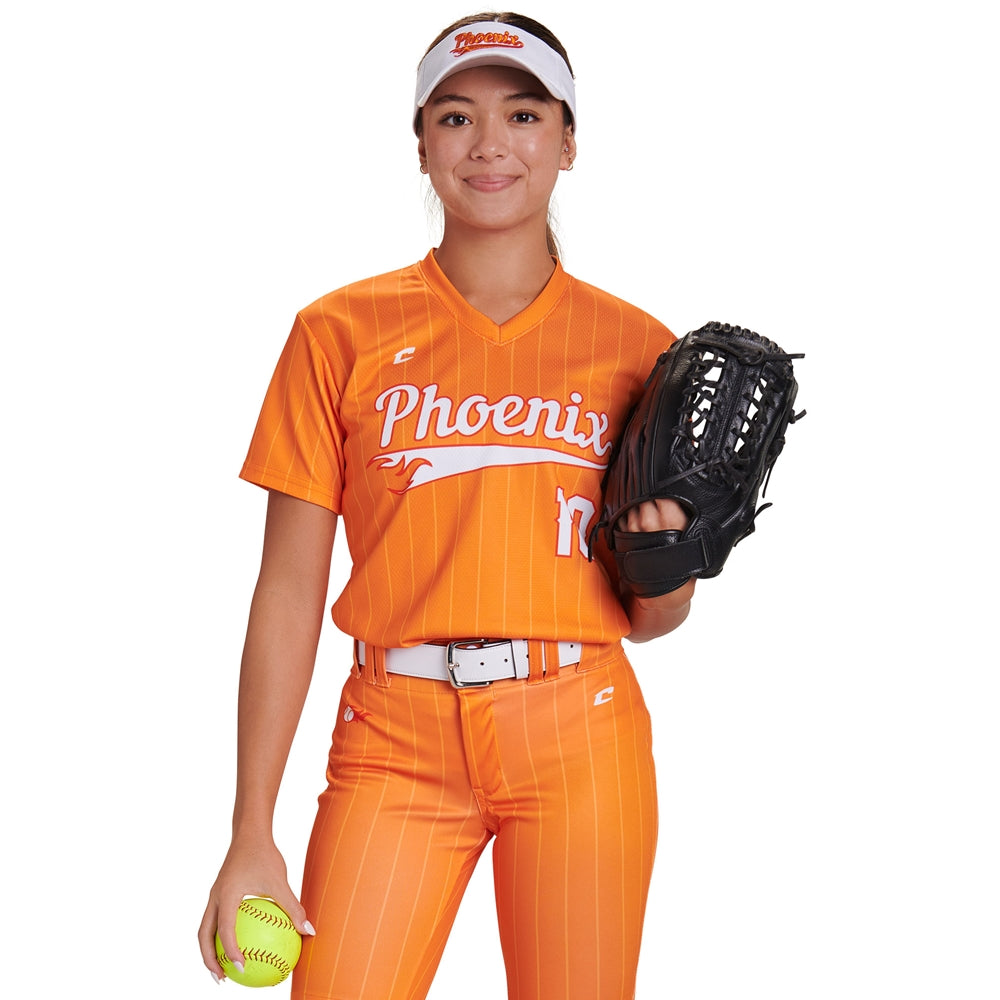 Juice V-Neck Short Sleeve T-Shirt - C-Tec - Girls - Medium (Full-Dye, Premium cut-and-sew Sublimation. No Limitations!)