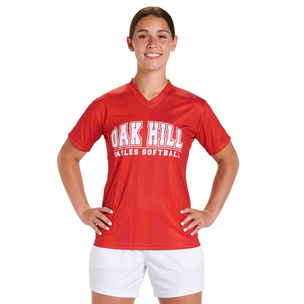 Juice V-Neck Short Sleeve T-Shirt (Blink) - Womens - Extra-Large (Full-Dye Sublimation)
