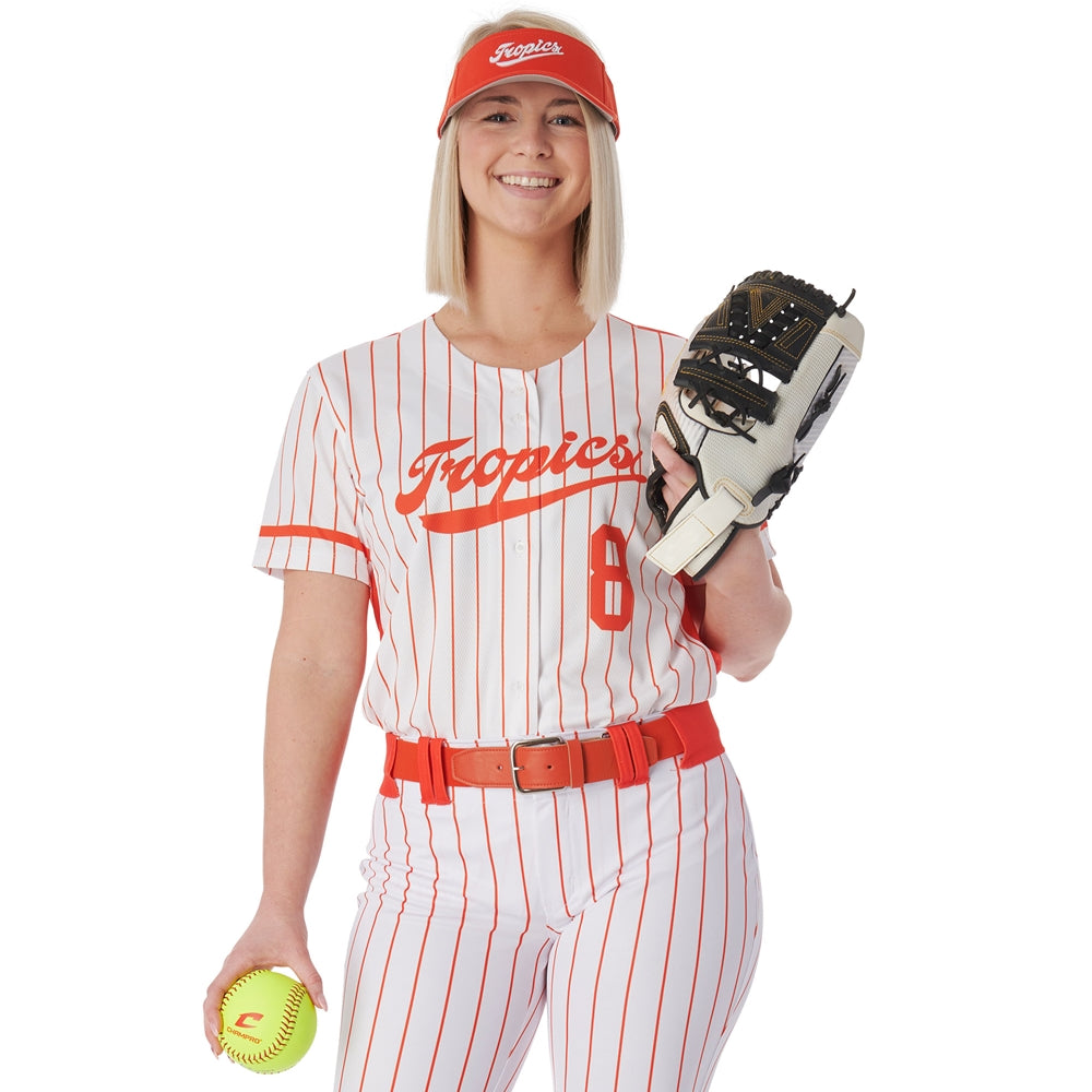 Juice Full-Button Short Sleeve Jersey - Womens - Medium - Blink / Pin-Dot Mesh (Full-Dye Sublimation)