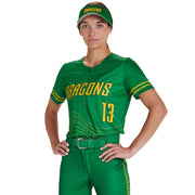 JUICE Faux Front Short Sleeve Jersey - Womens - Large - Active Cloth / Pin Dot Mesh (Full-Dye Sublimation)