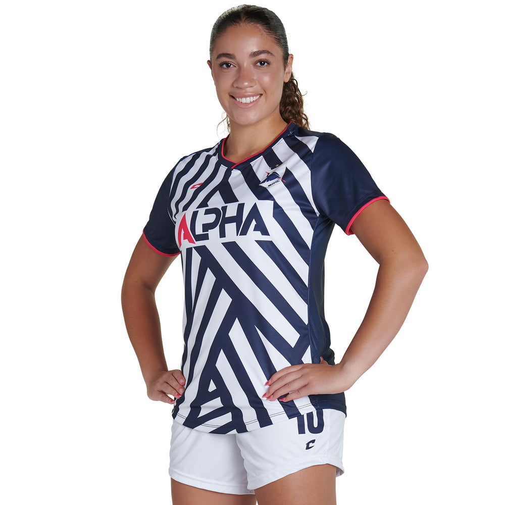 JUICE Soccer Crew Neck Jersey - Z-Cloth/Pin Dot Mesh - Girls - Large (Full-Dye, Premium cut-and-sew Sublimation. No Limitations!)