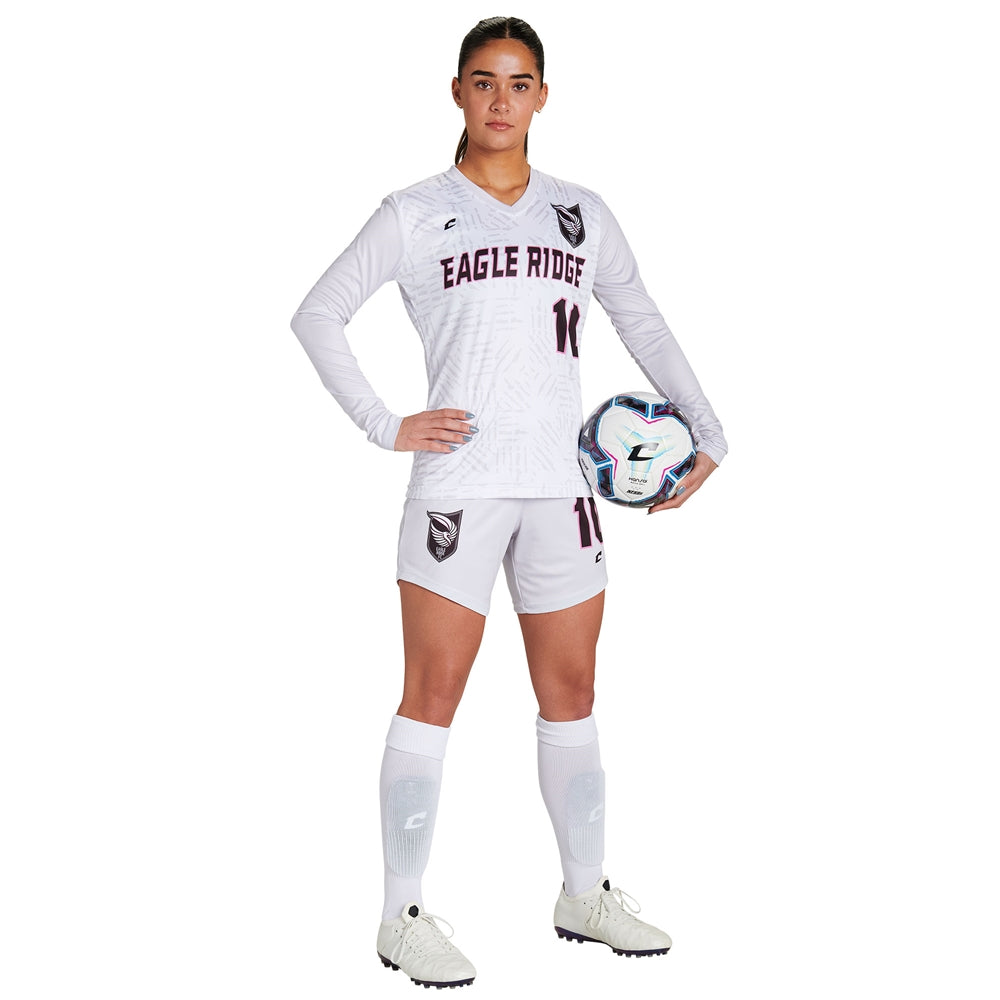 JUICE Soccer Short w/ 7" Inseam - Active Cloth - Womens - Large (Full-Dye, Premium cut-and-sew Sublimation. No Limitations!)