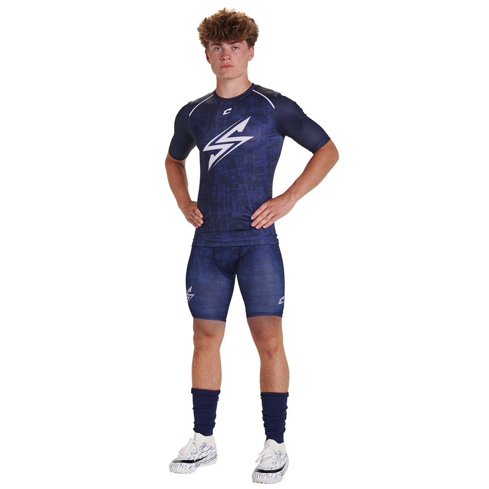 Juice Track FITTED Short - Court Compression - Adult - Large (Full-Dye, Premium cut-and-sew Sublimation. No Limitations!)