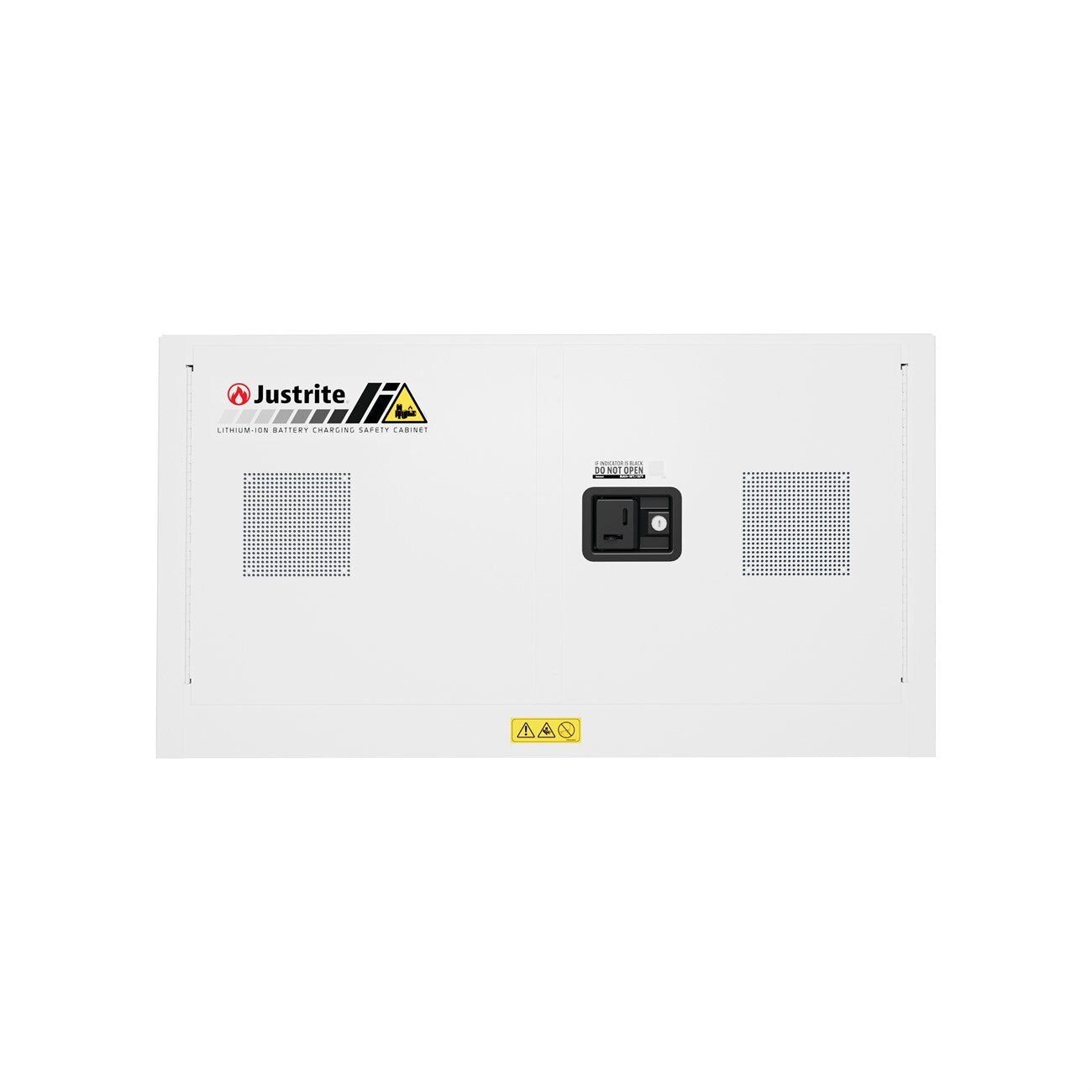Justrite Lithium-Ion Battery Charging Cabinet, 2kWh TECR, 2 Doors, Manual Close, Gray