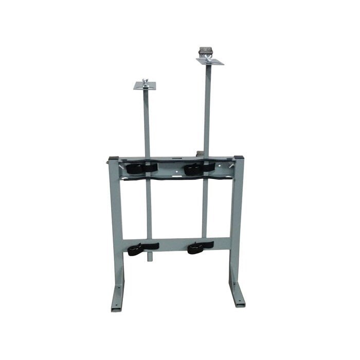 Gas Cylinder Mobile Stand, 2 Cylinder Capacity, Steel, Gray