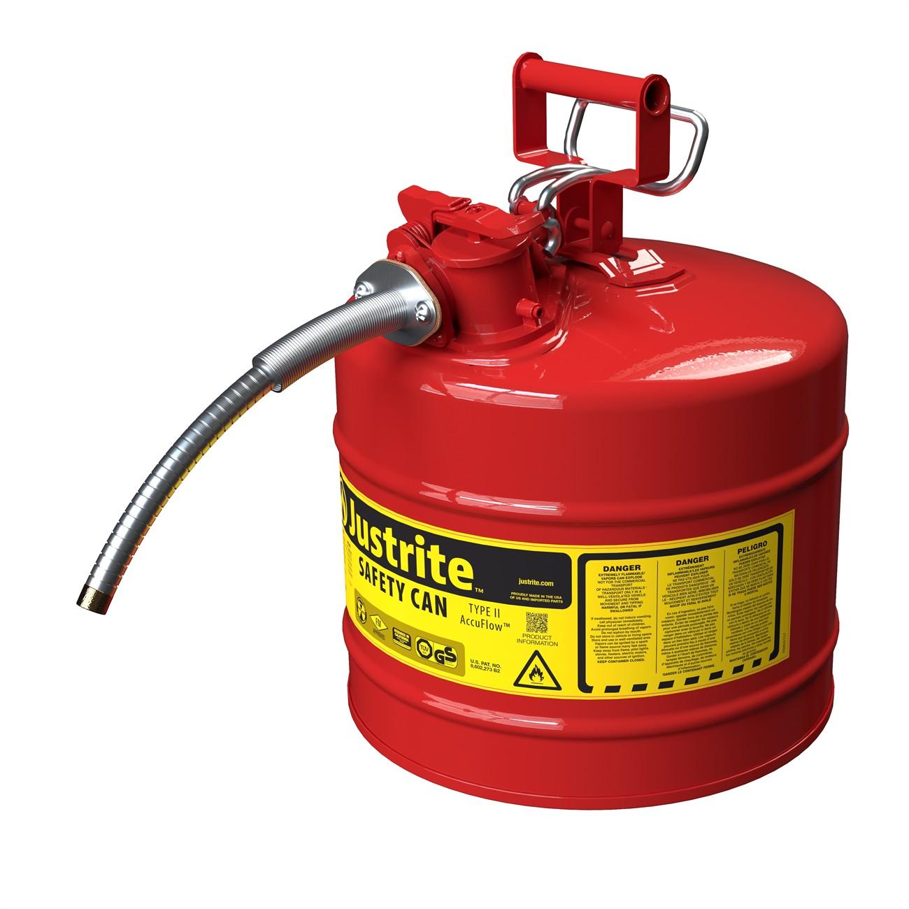 Safety Can, Type II, 5 Gallon, 5/8" Hose, Red
